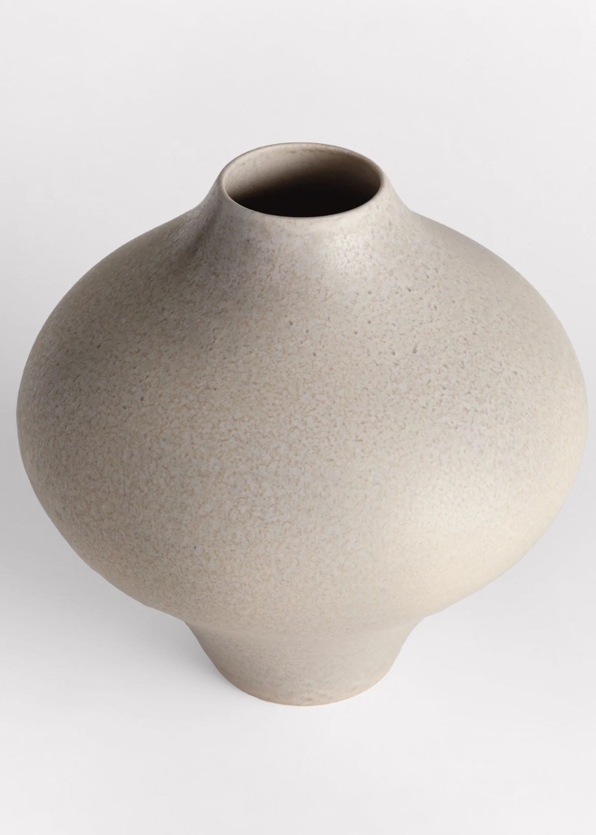 Handmade Ceramic Vase in Grey Matte Glaze