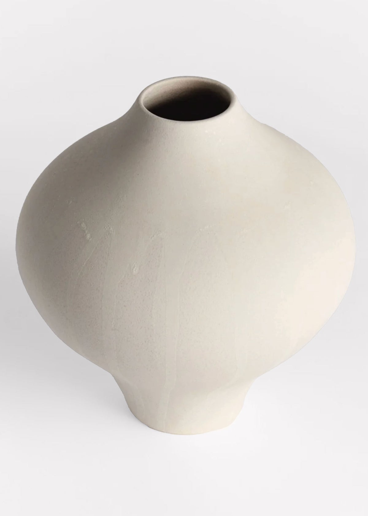  Matte Cream Handmade Ceramic Vase