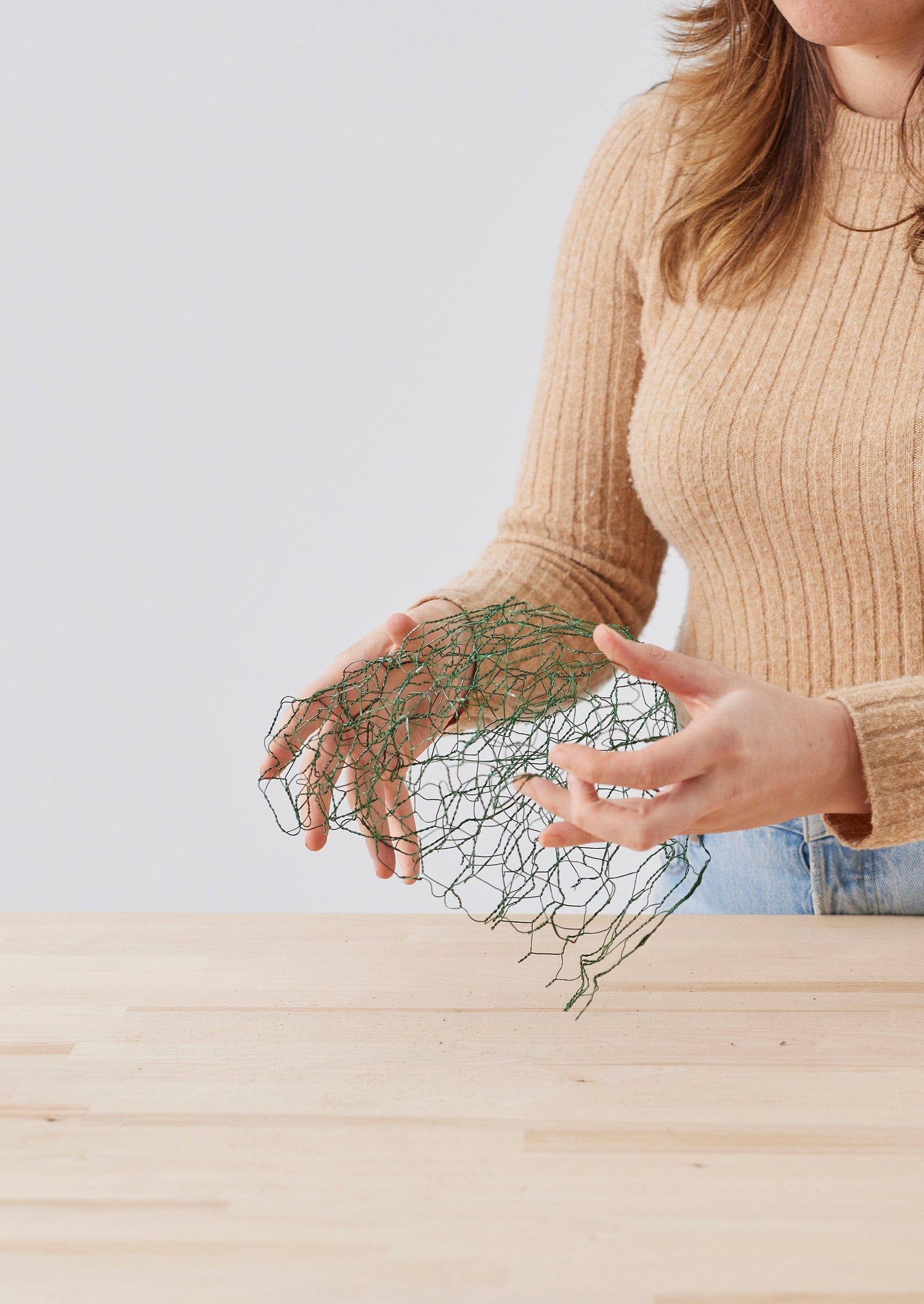 Chicken wire to hold flower stems in place