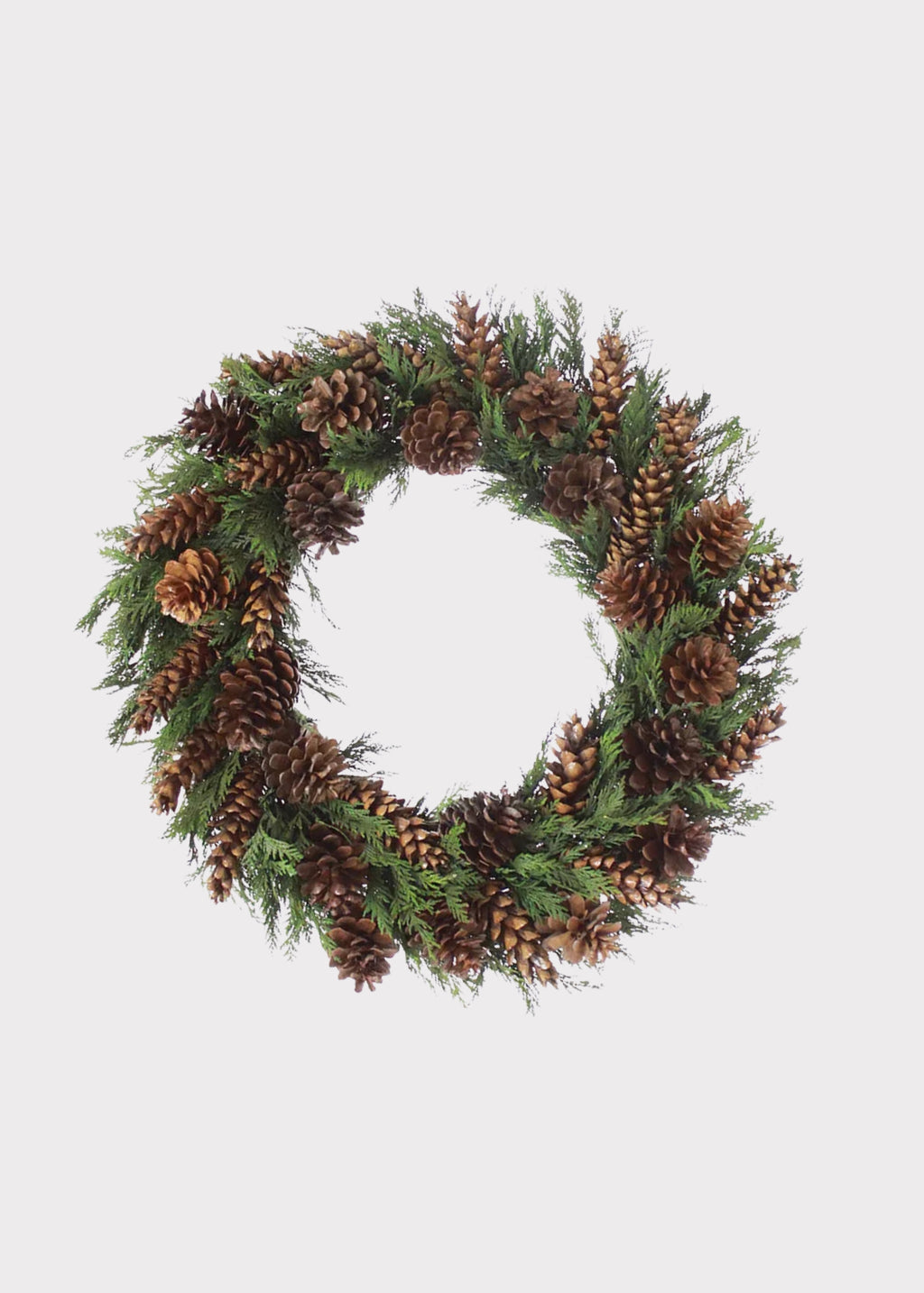 Preserved Cedar and Pine Cone Wreath