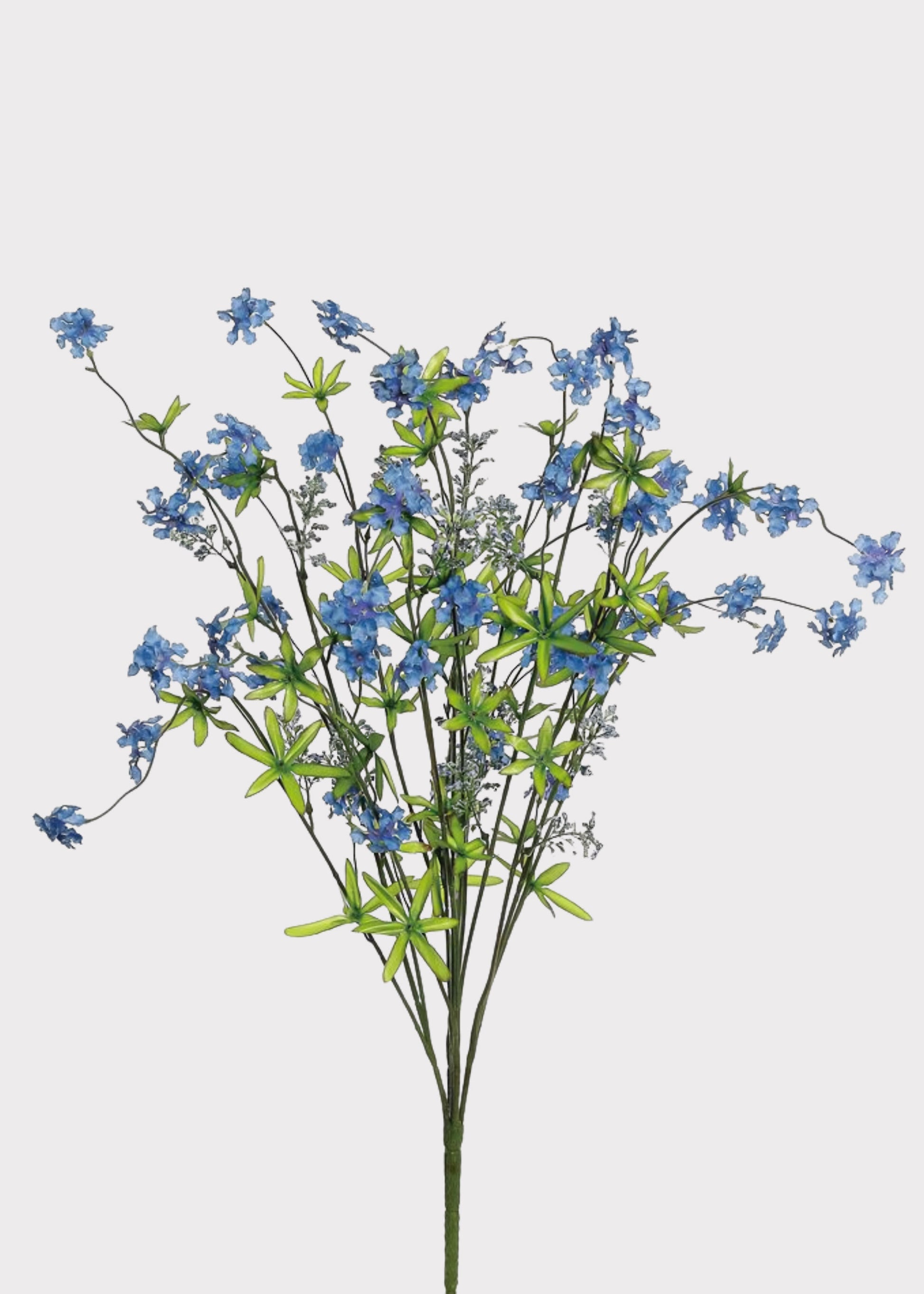 Artificial Blossom Flower Bush in Blue 
