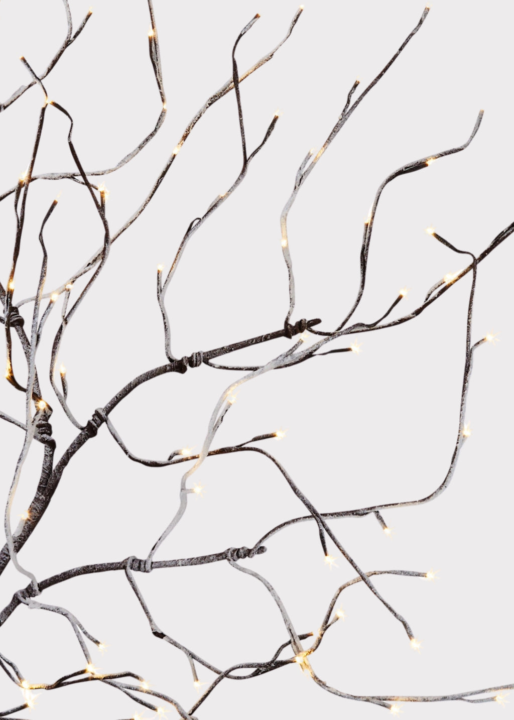Artificial Branch with White LED Lights