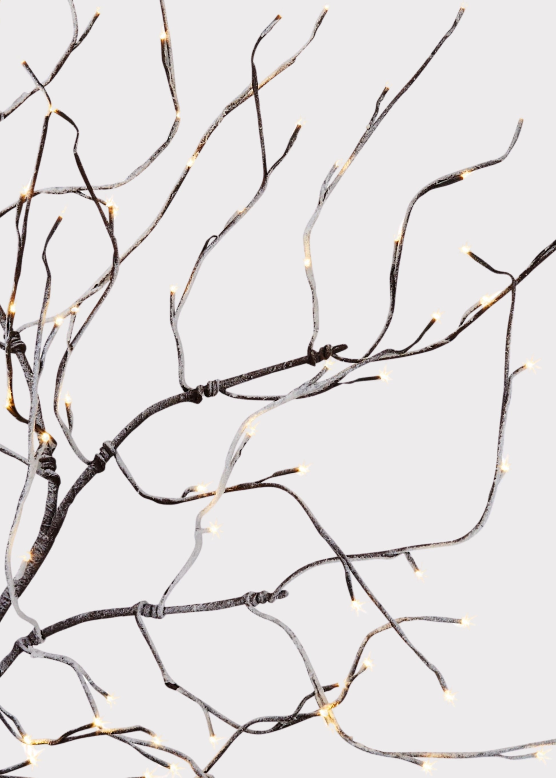 Artificial Branch with White LED Lights