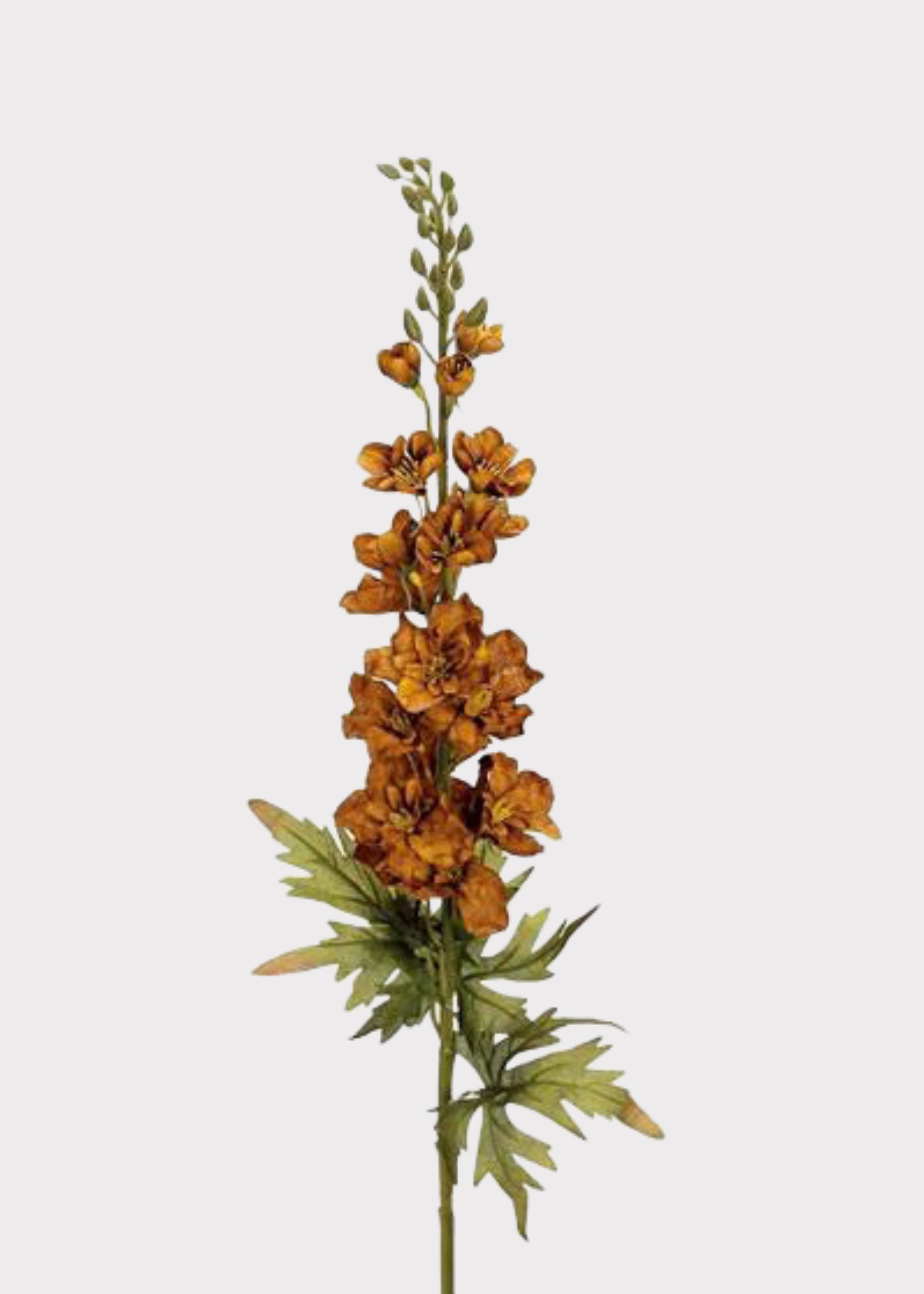 Earthy Brown Fake Delphinium Wildflower Branch - 38