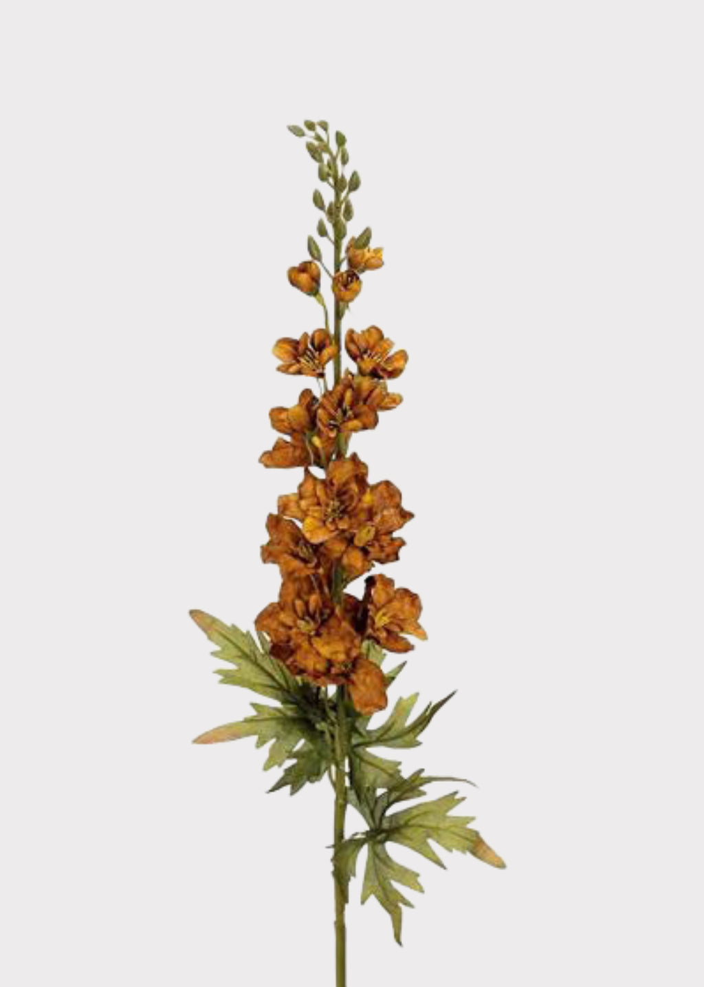 Earthy Brown Fake Delphinium Wildflower Branch