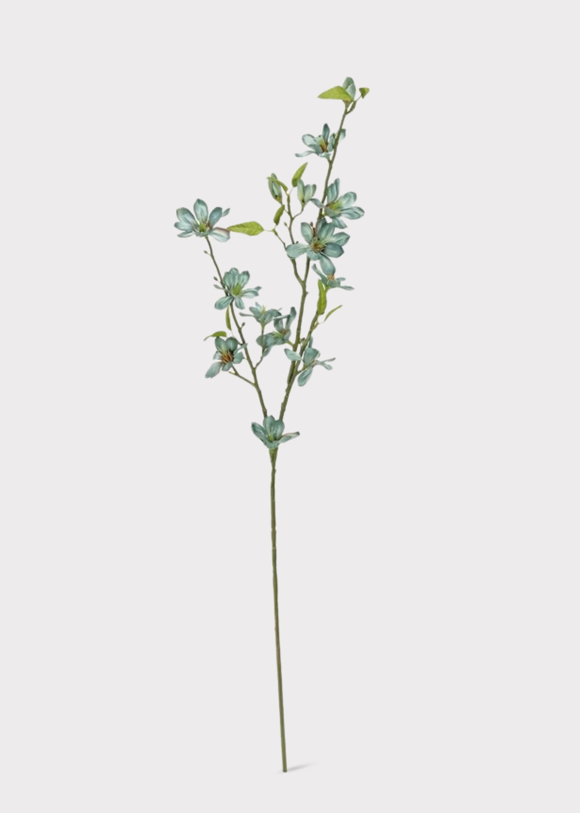 Faux Blue Grey Magnolia Flower Branch 