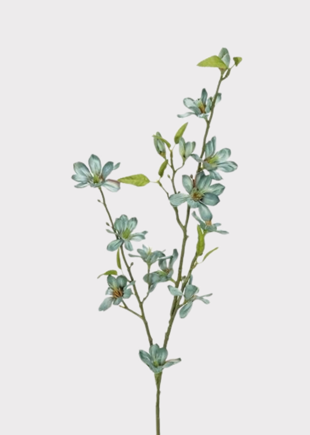 Artificial Magnolia Flower Branch in Blue Grey
