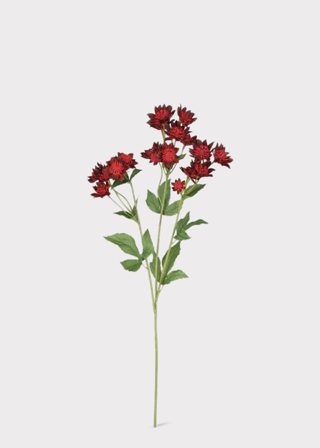 Artificial Astrantia Flower Stem in Red