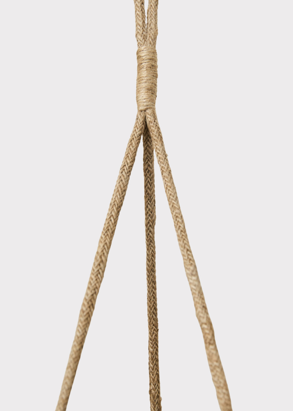 close-up of the rope used for the hanging basket