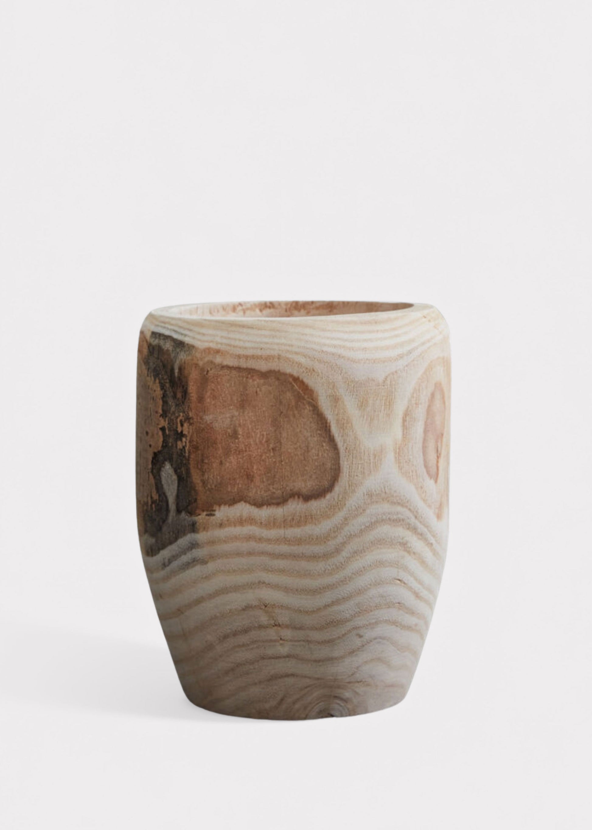 Wood Floral Vase 