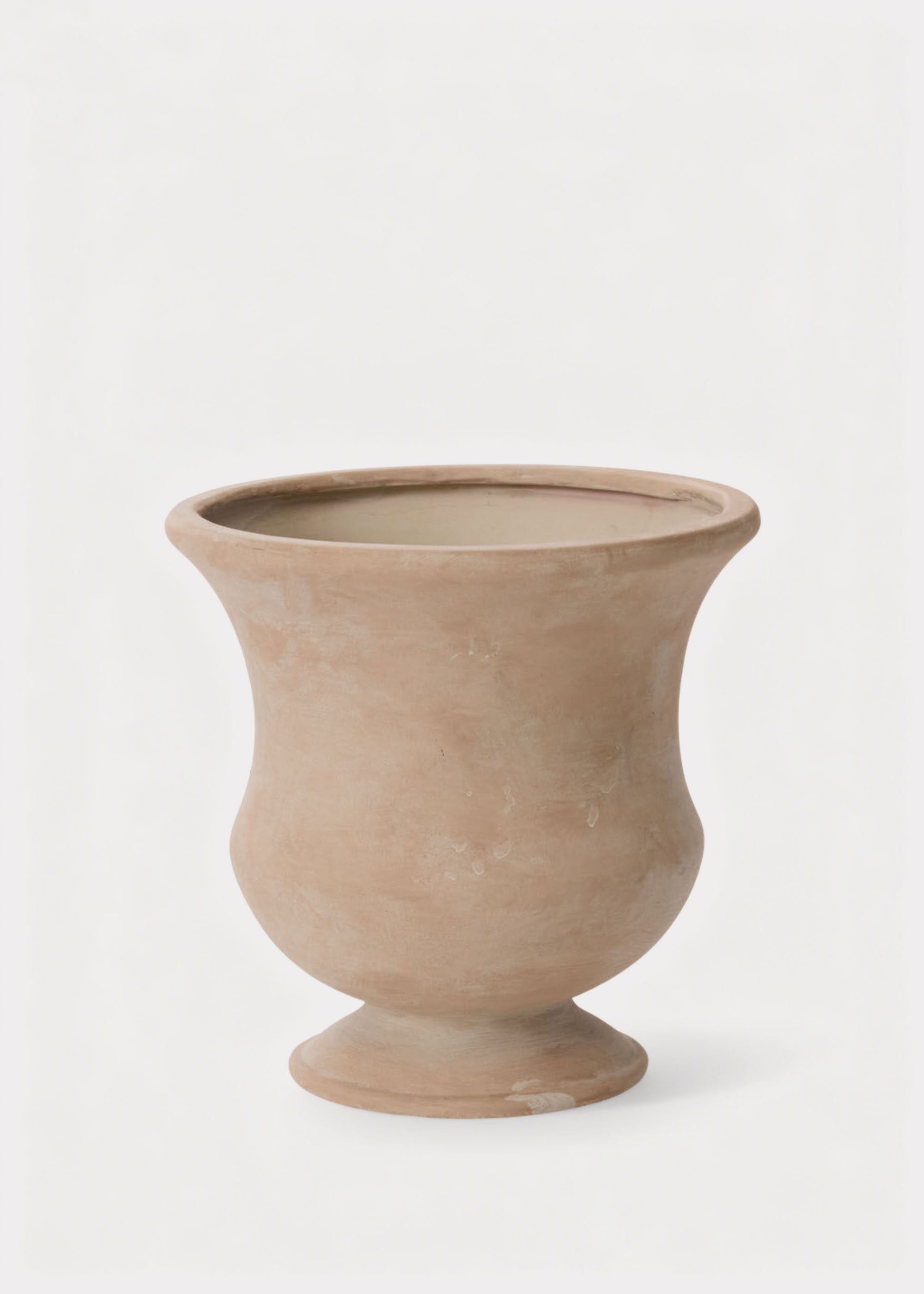 Wallace Urn Ceramic Vase in Whitewashed Mauve Tan 