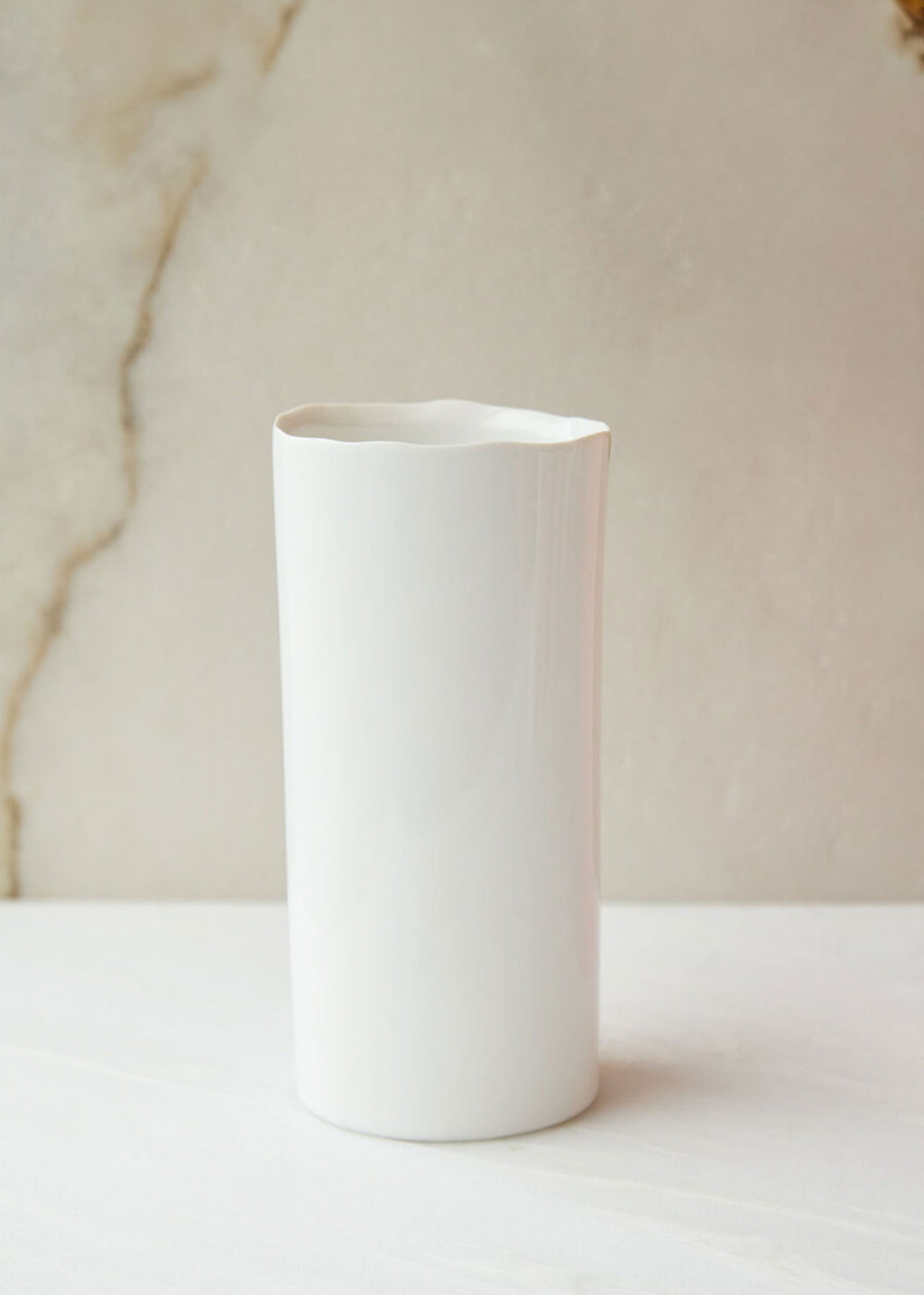 White Cylinder Vase