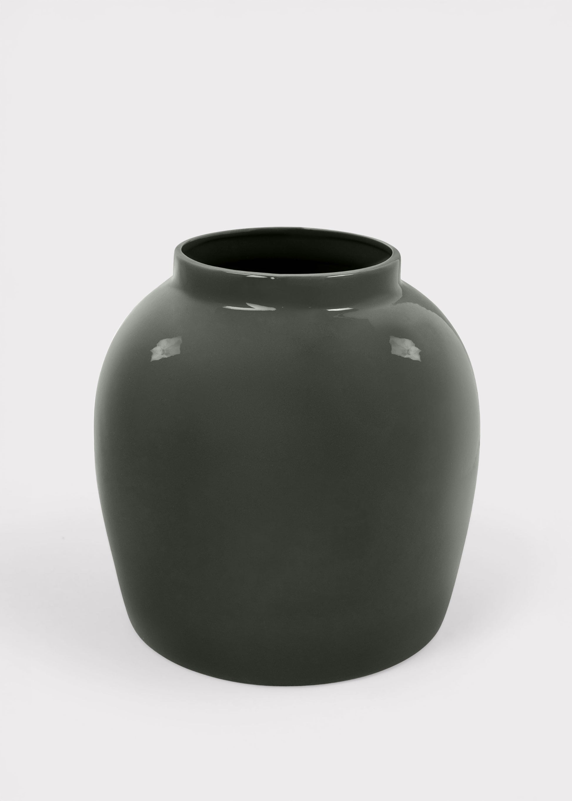 The Afloral Exclusive Glossy Smoked Taupe Jar Vase