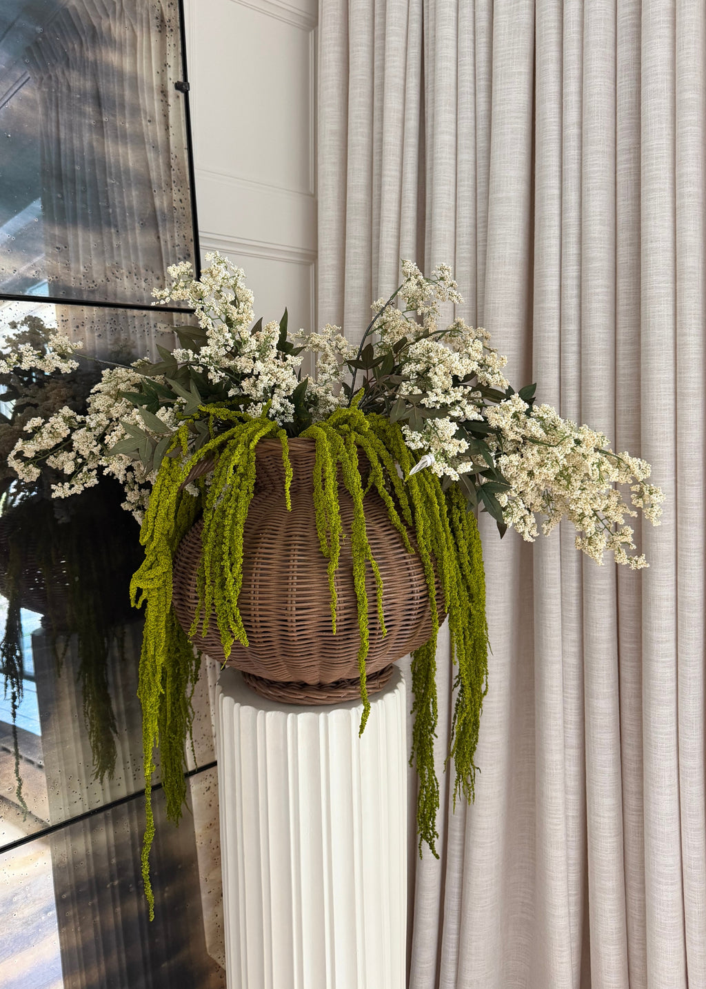 Cream Plum Berry and Green Amaranthus Arrangement