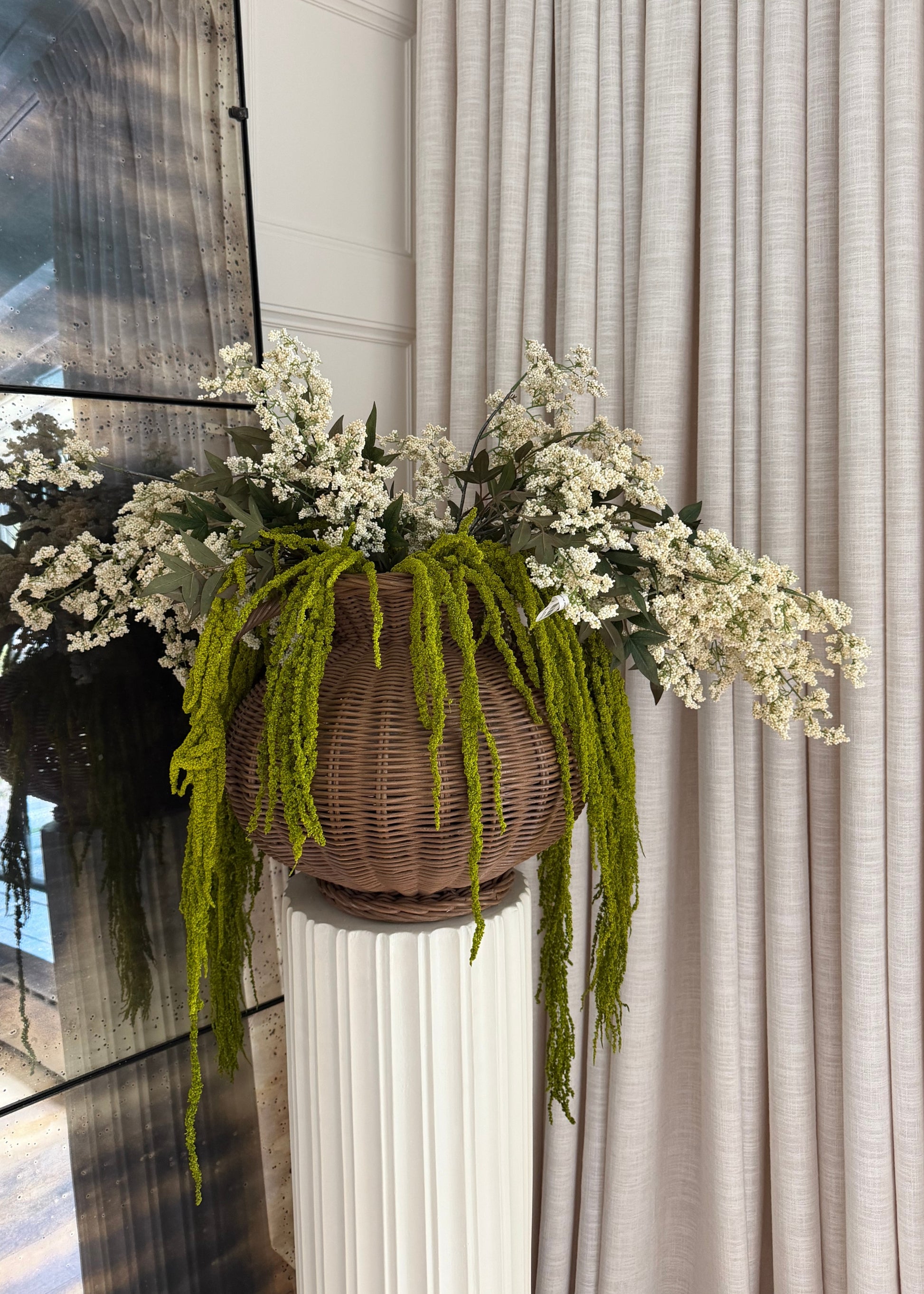 Cream Plum Berry and Green Amaranthus Arrangement