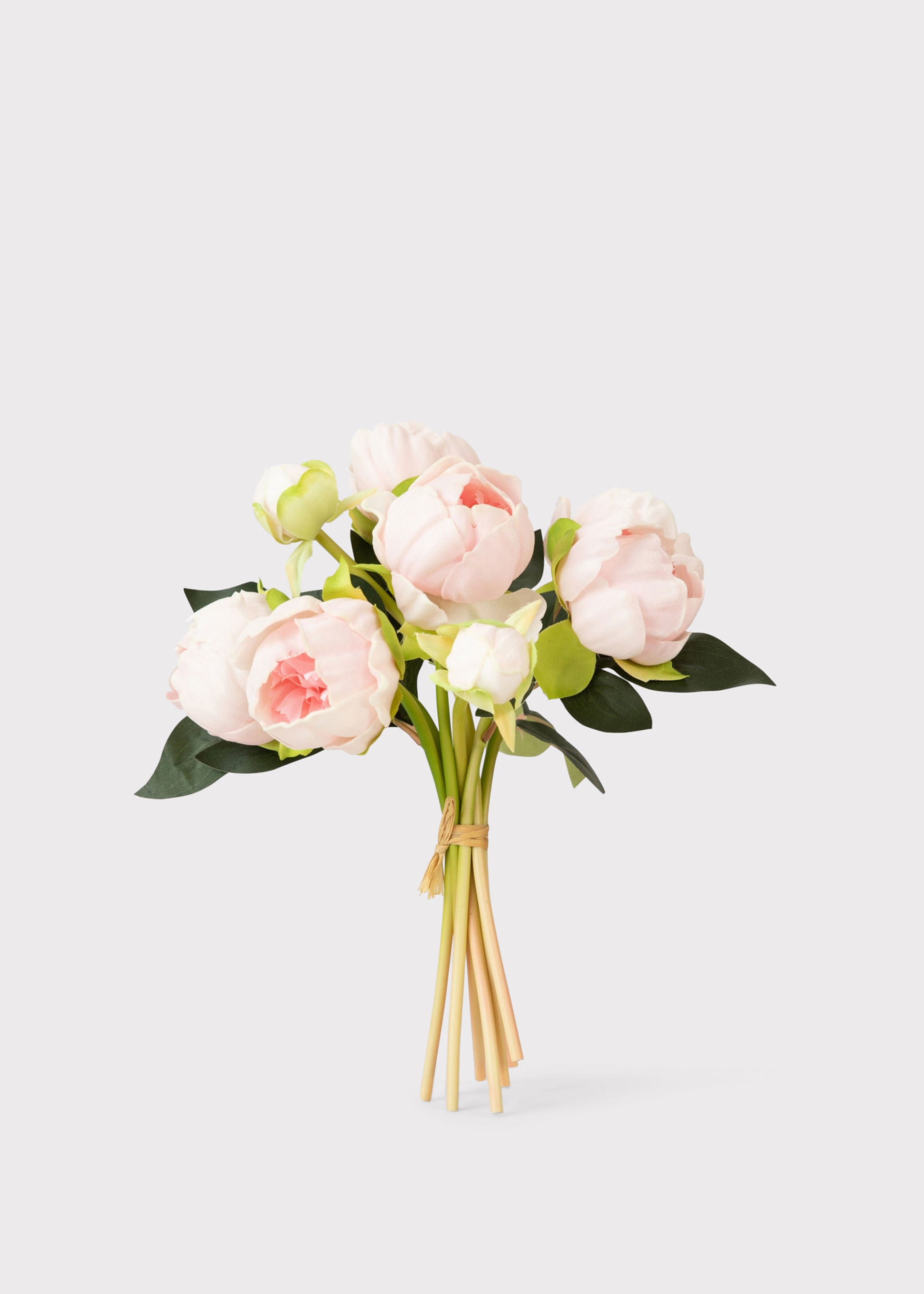 Case of 10 Pink Real Touch Peony Flower Bundles