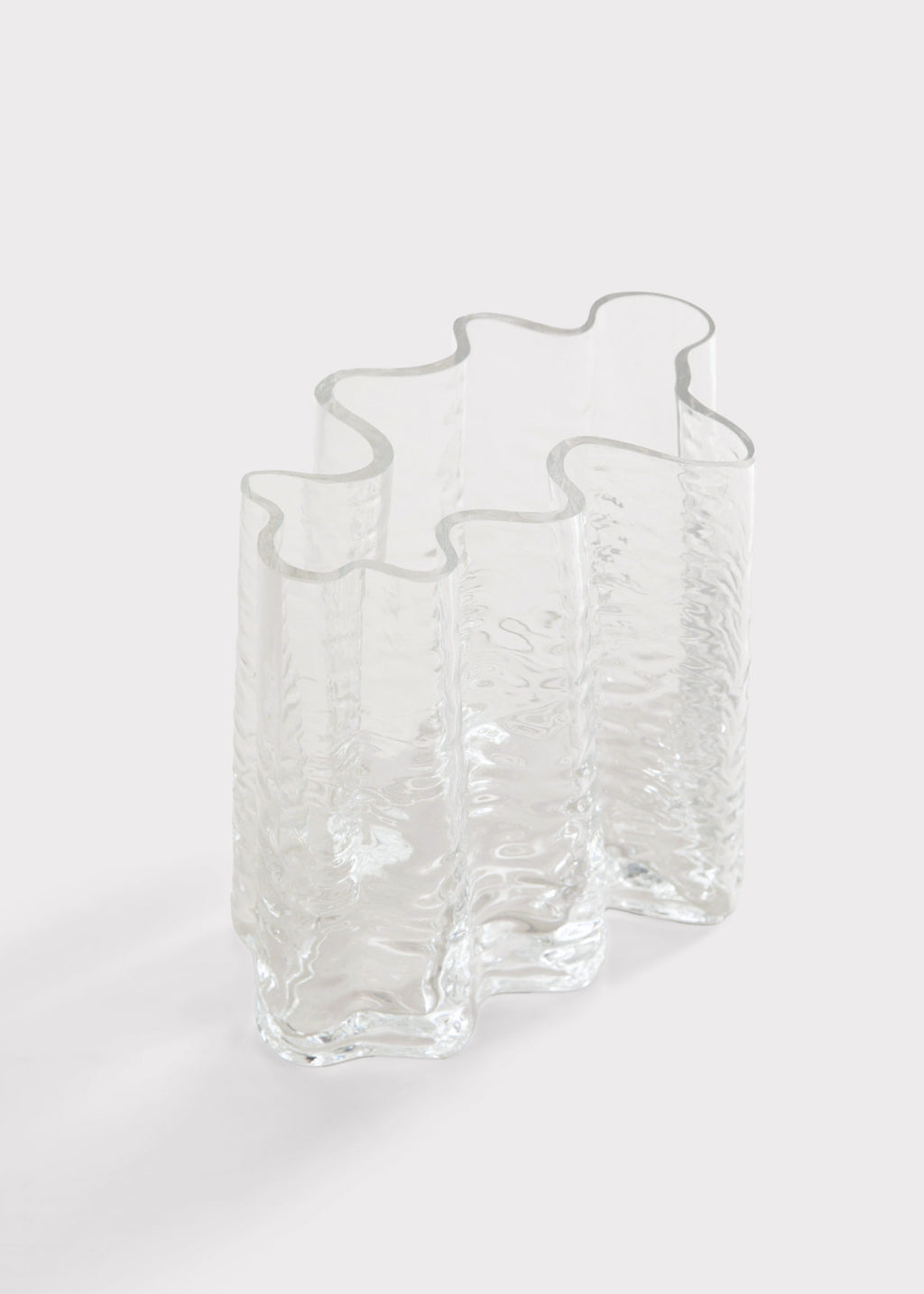 unique shaped clear glass vase