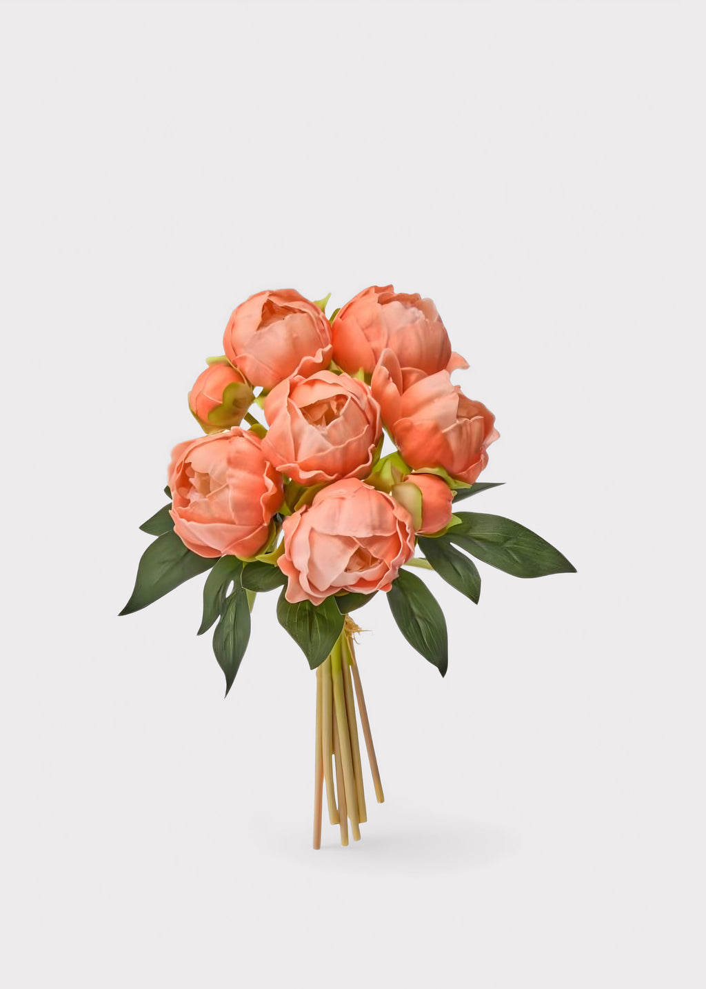 Peach Peony Real Touch Flower Bouquet