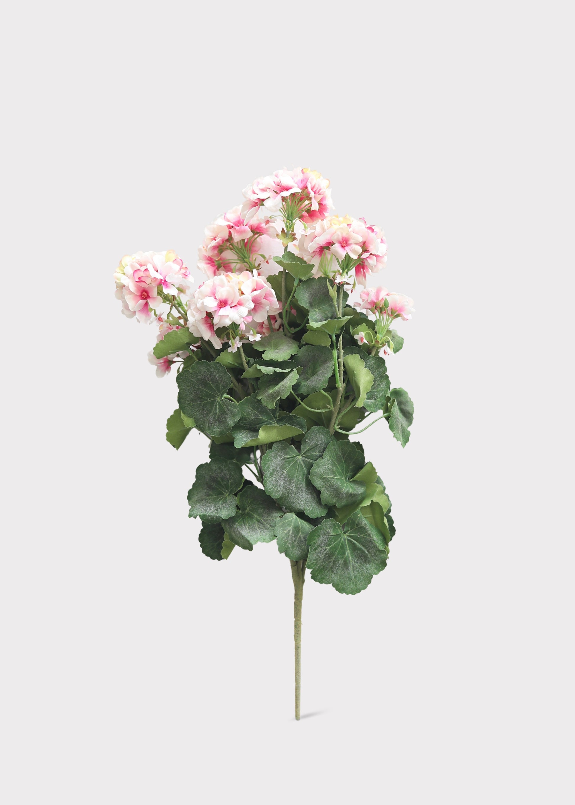 pink indoor planter Allstate Geranium UV-Protected Artificial Floral Bush Spray - 24 inch