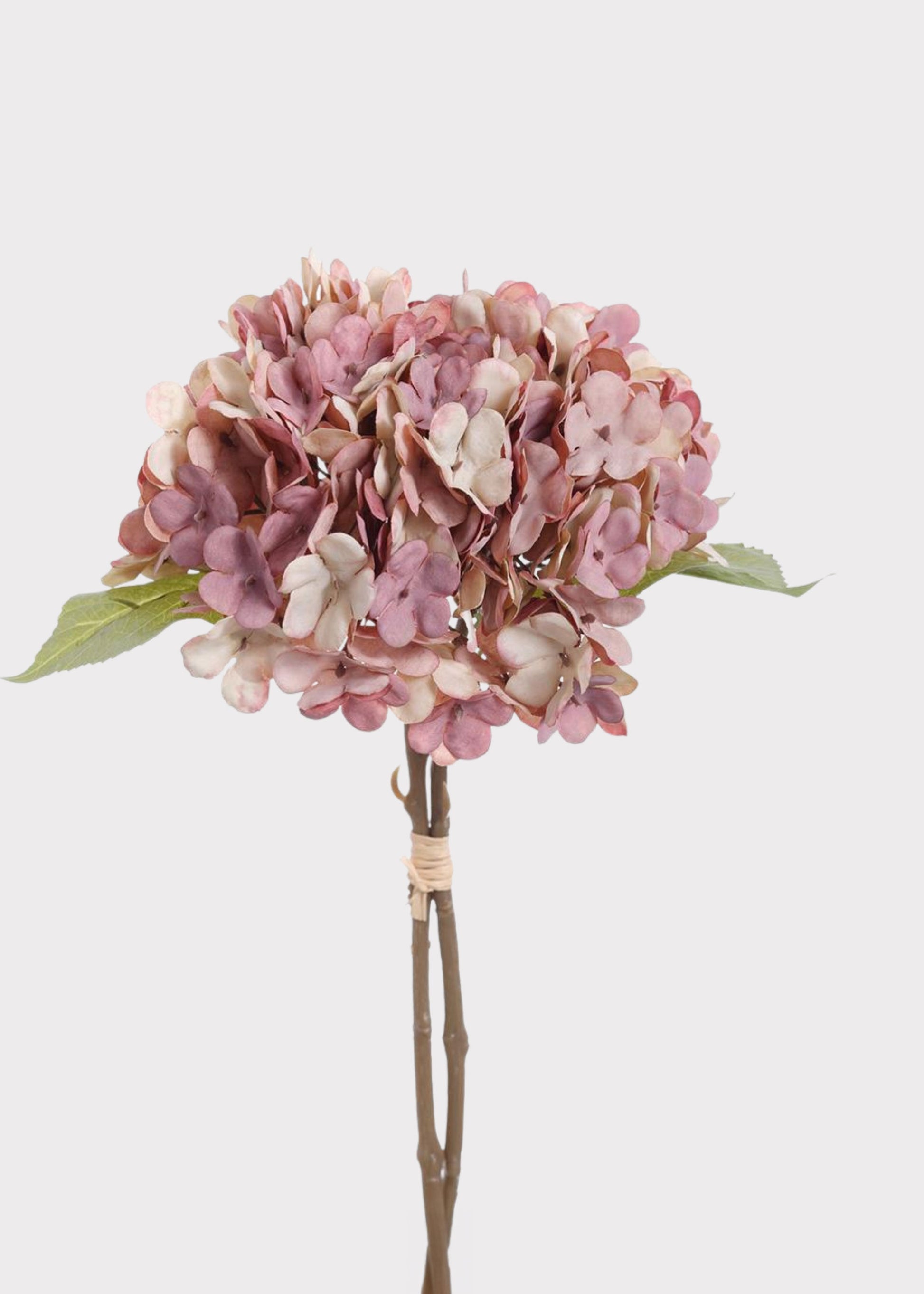 Fake Pink Hydrangea Flower Bundle 