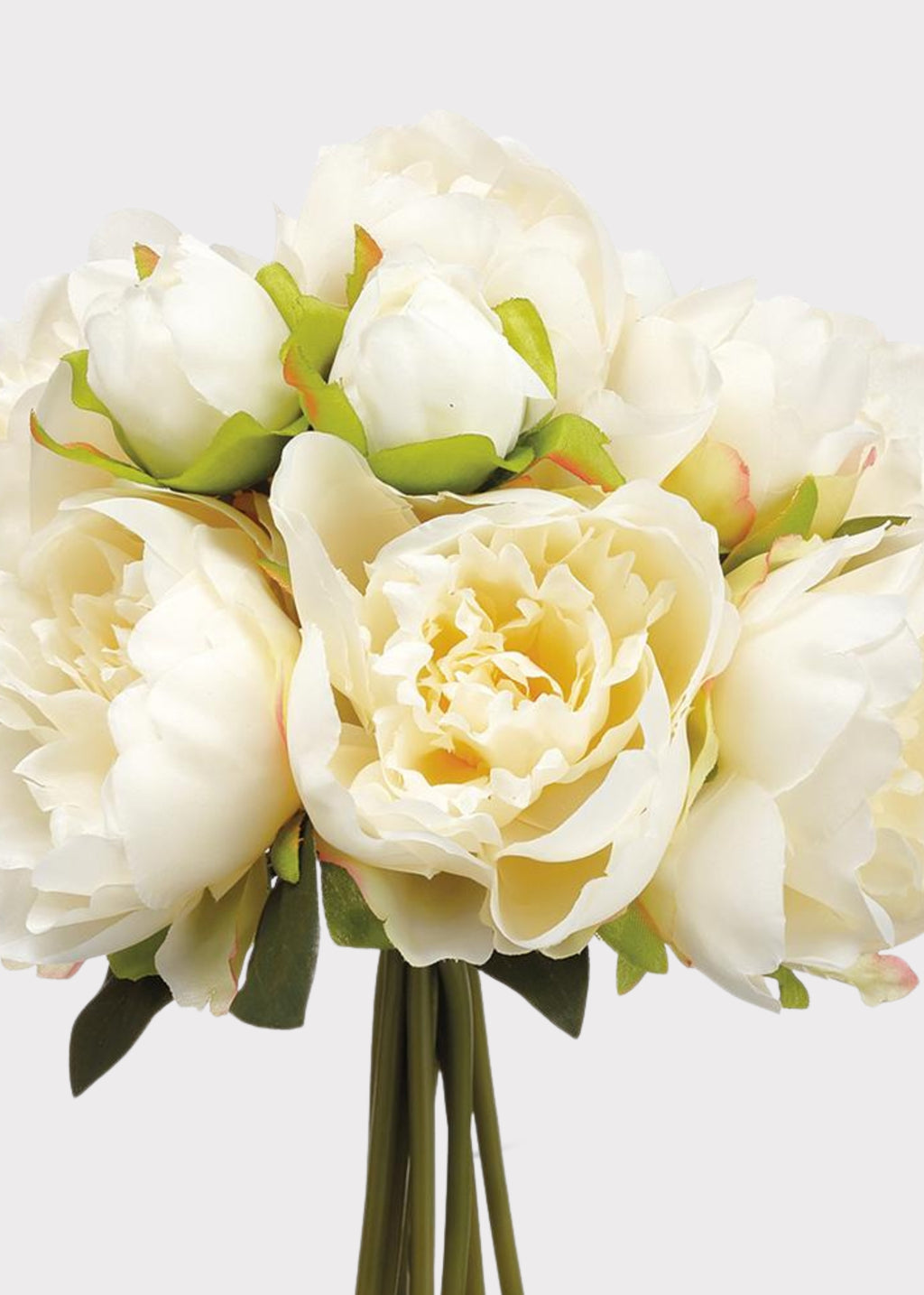 Close-up of a Cream Artificial Peony Bouquet