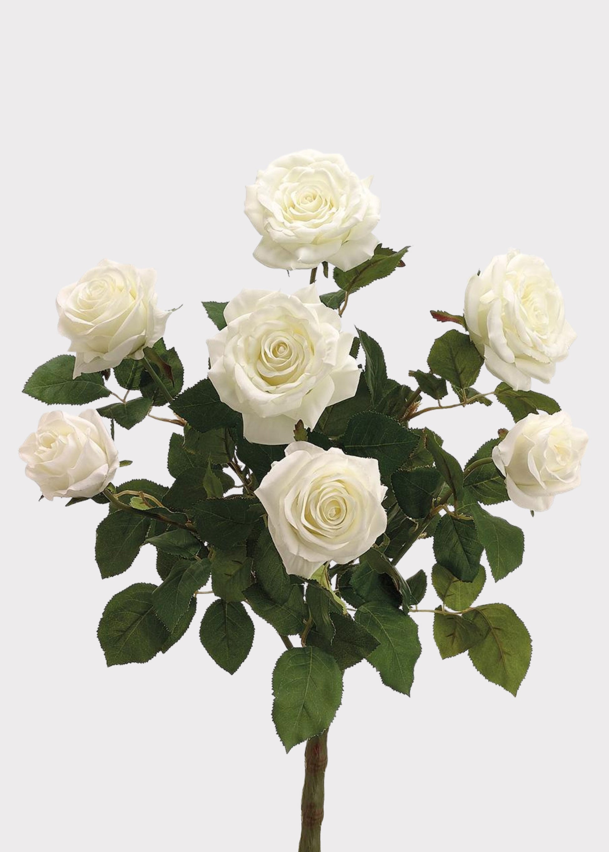 Artificial White Rose Bush
