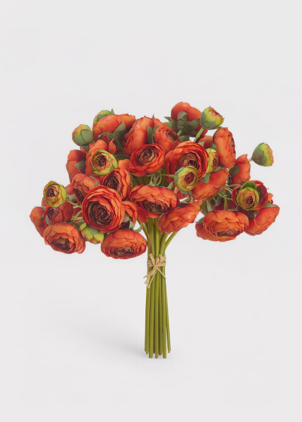 Artificial Ranunculus Flower Bundle in Orange 
