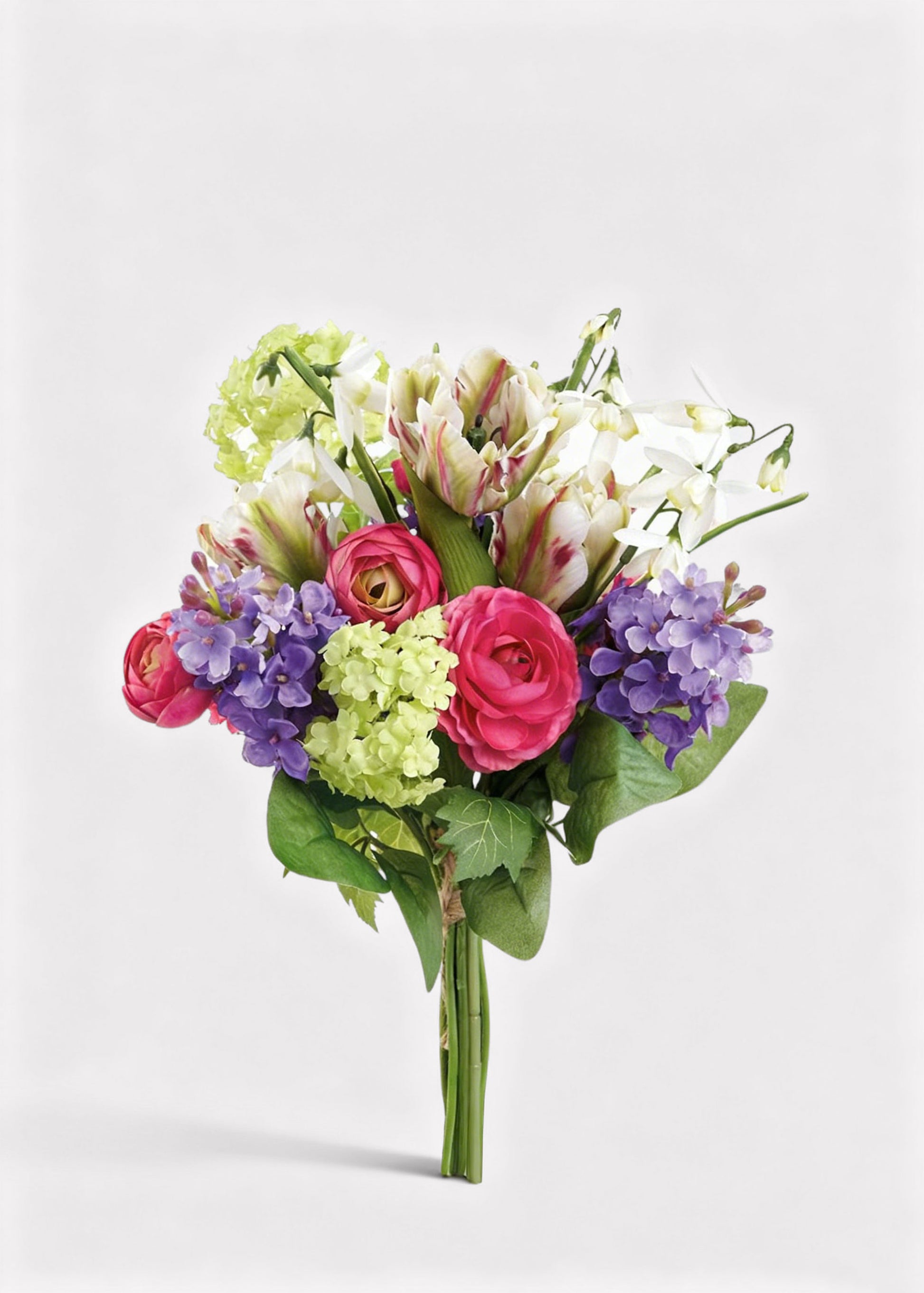 Snowball and Tulip Flower Bouquet