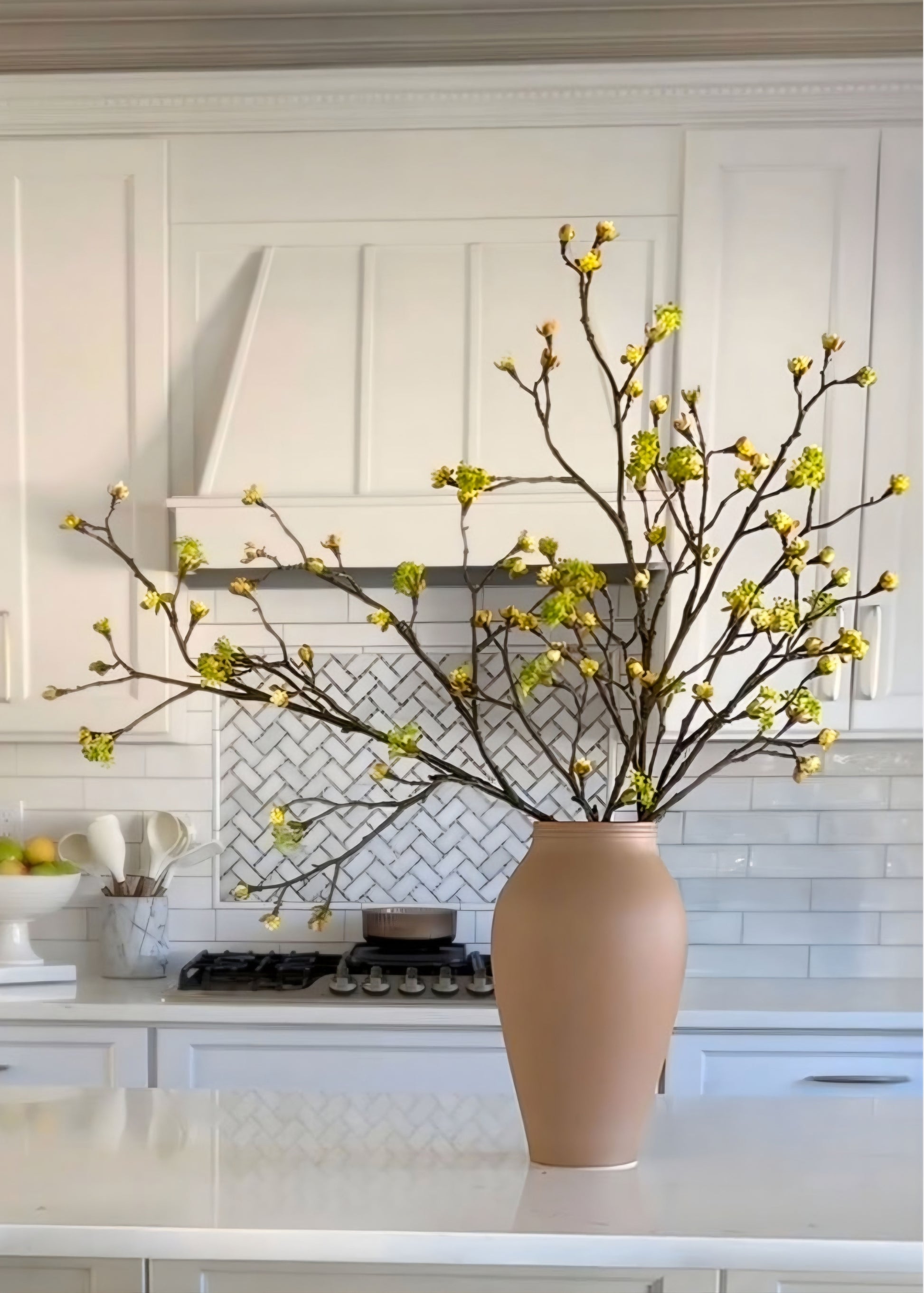 Cream Yellow Blossoming Branch