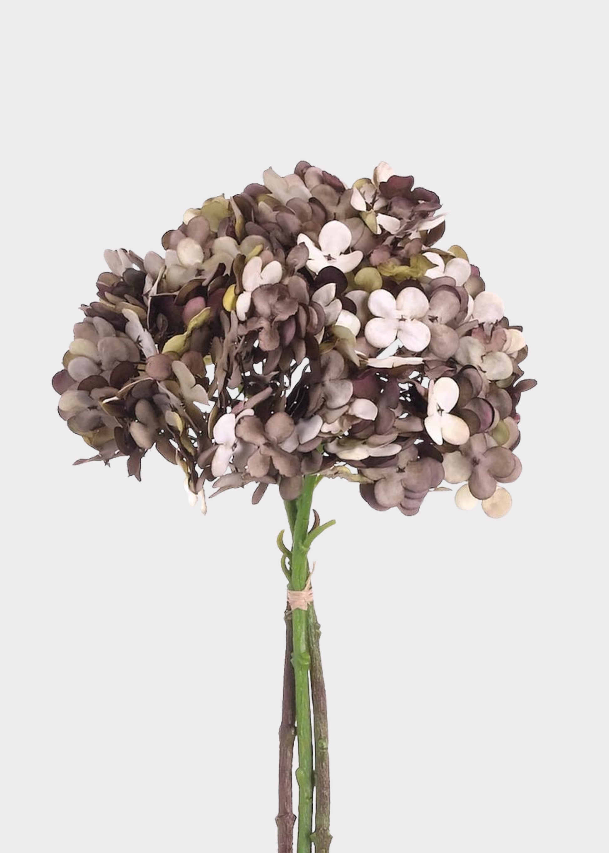 Vintage Brown Taupe Fake Hydrangea Flower Bundle