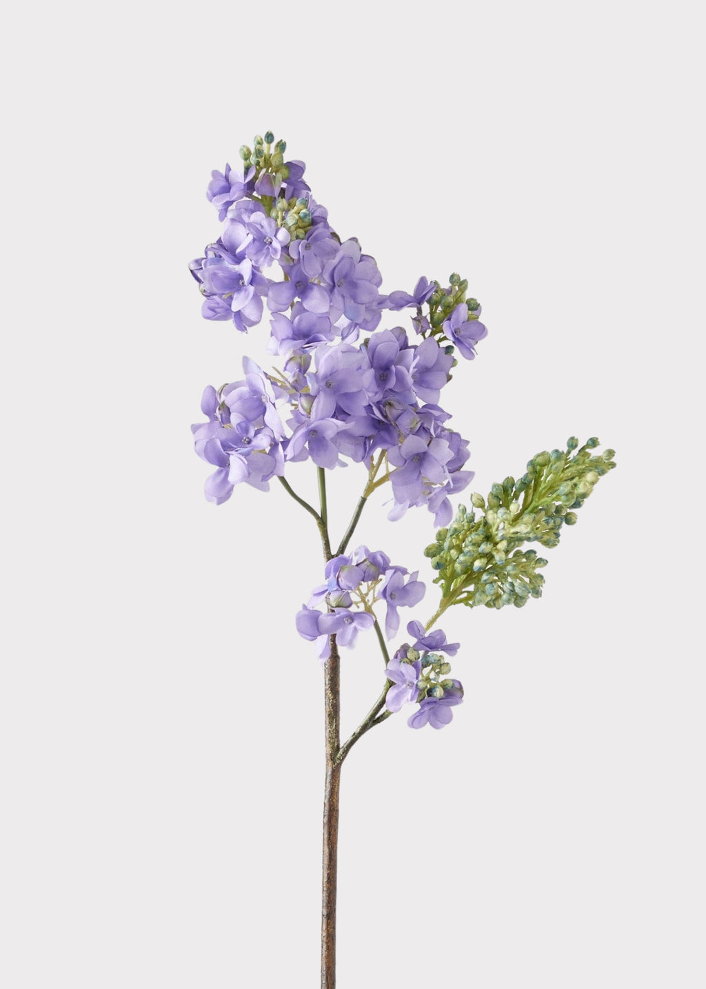 Faux Spring Flowers Lilac Stem in Lavender at Afloral
