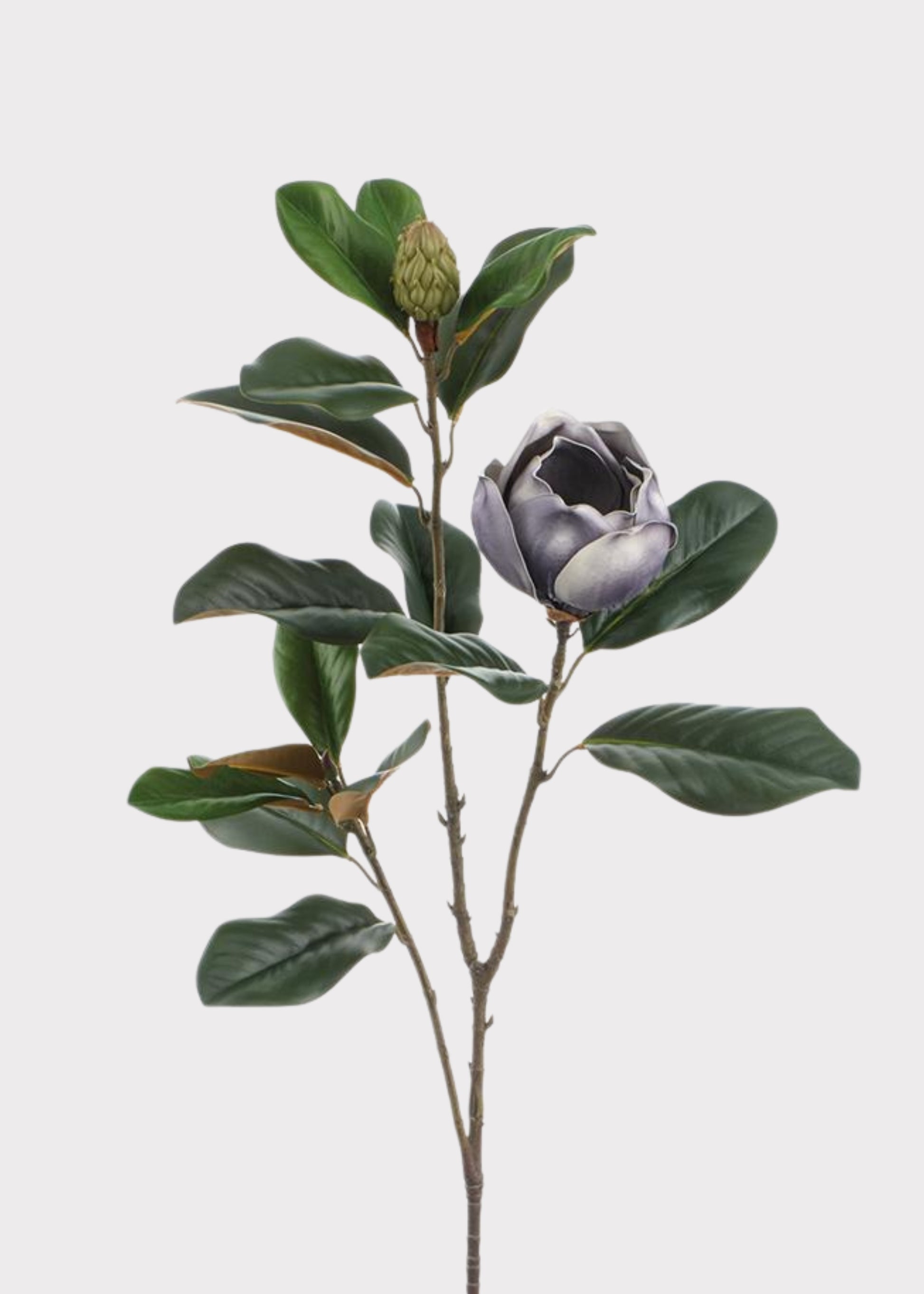 Lavender Grey Artificial Blooming Magnolia Branch