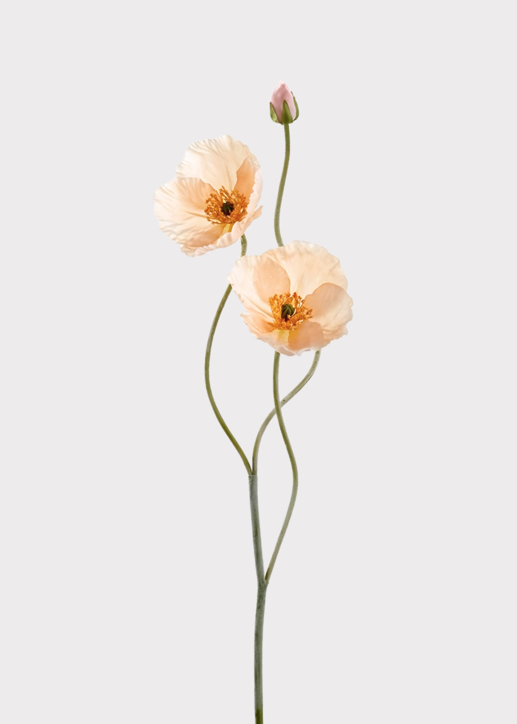 Fake Poppies in Peach