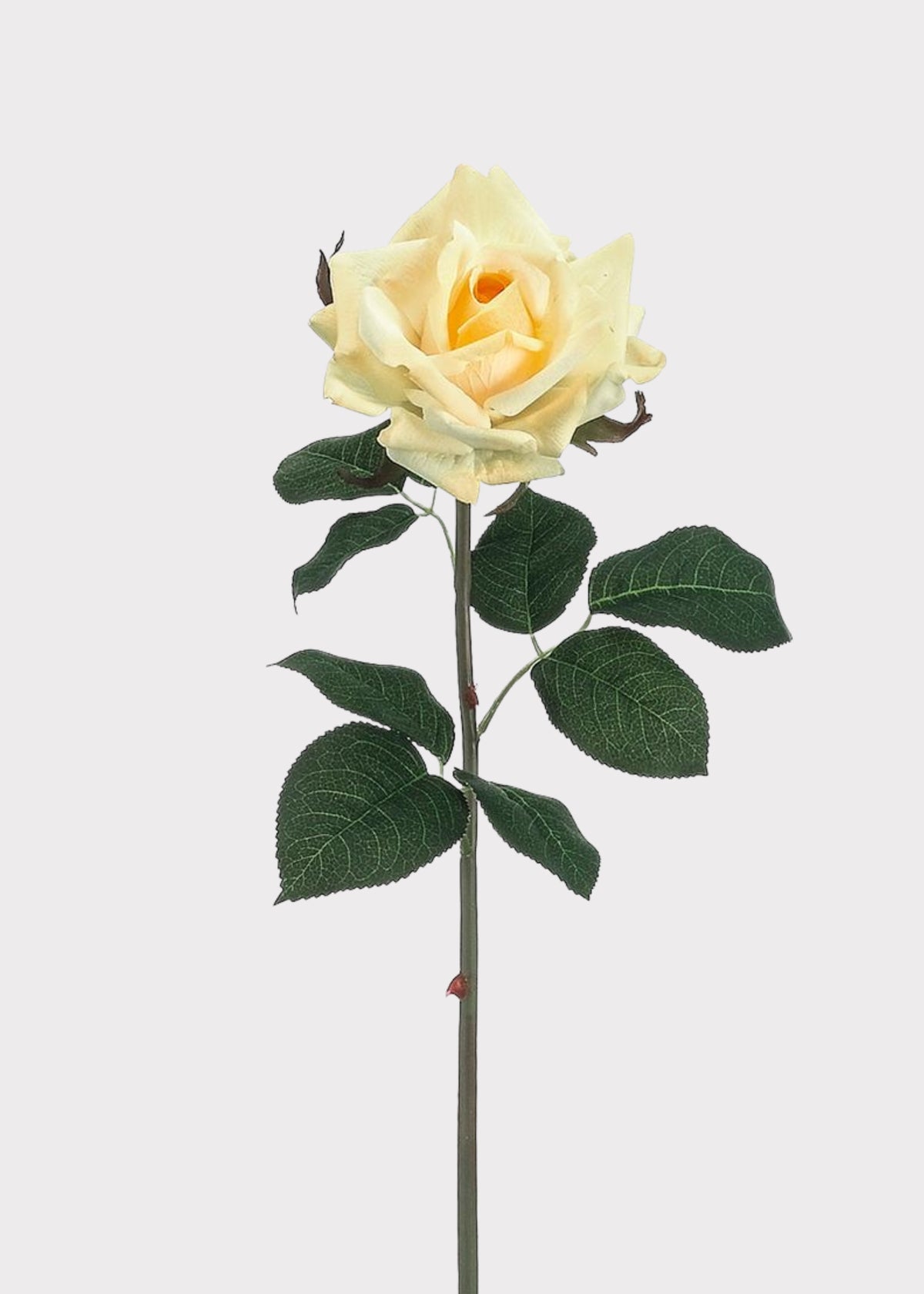Yellow Fake Rose Real Touch Flower