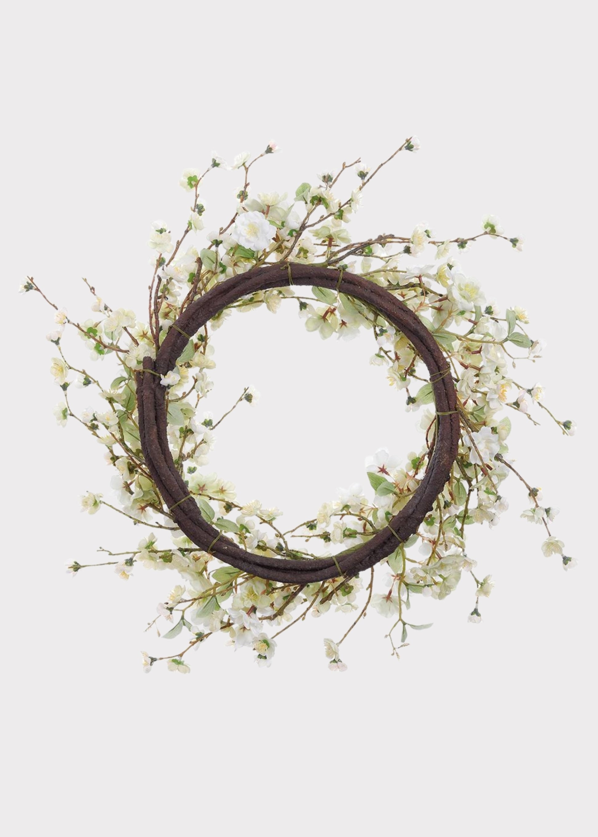 Back of Artificial Cherry Blossom Flower Wreath