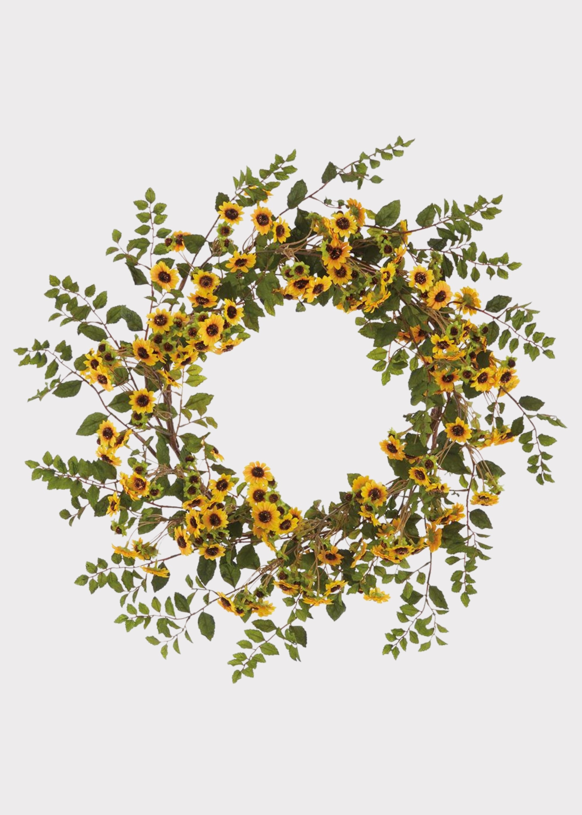 Yellow Artificial Sunflower Wreath