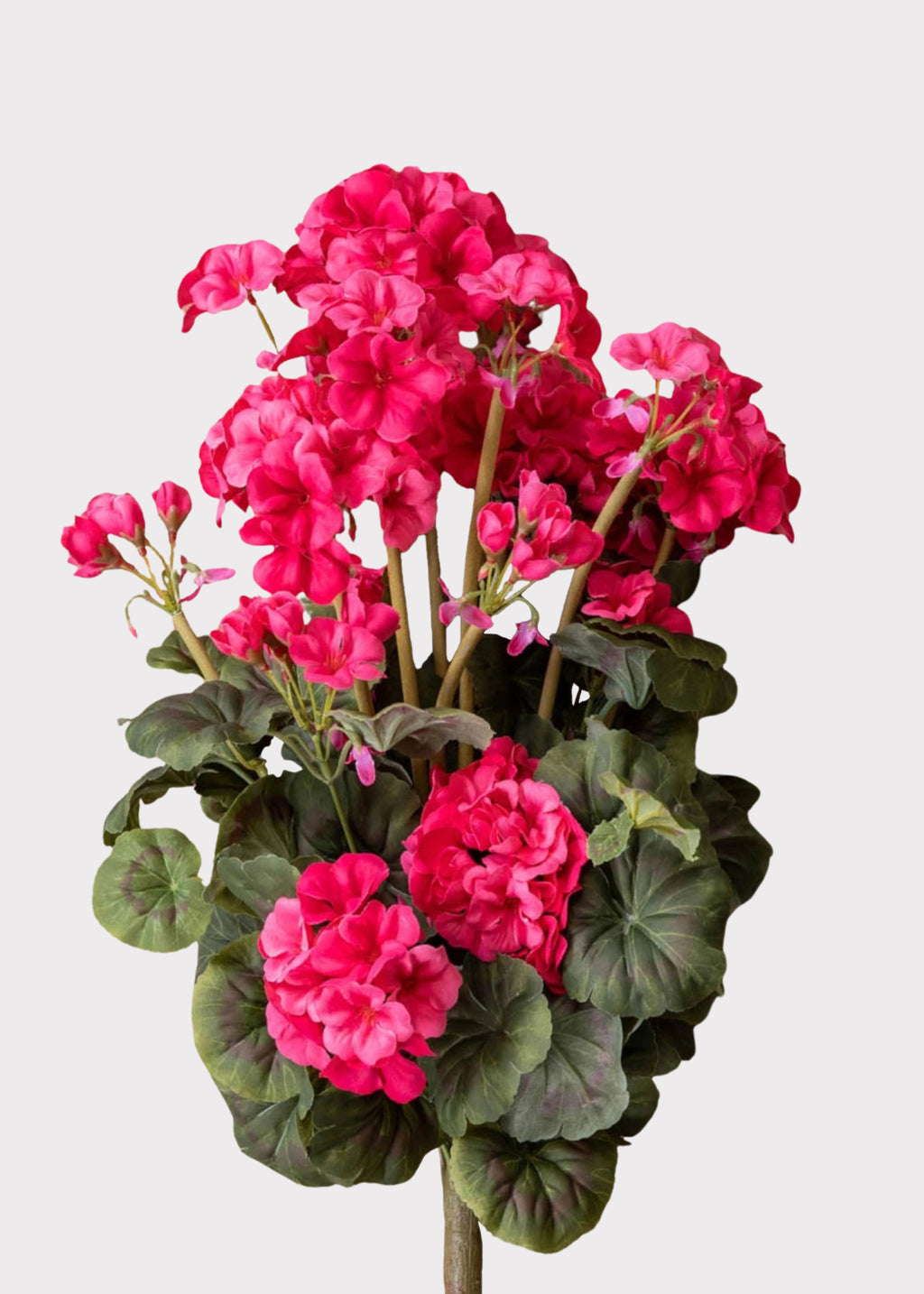 Artificial Geranium Flower Bush in Dark Pink