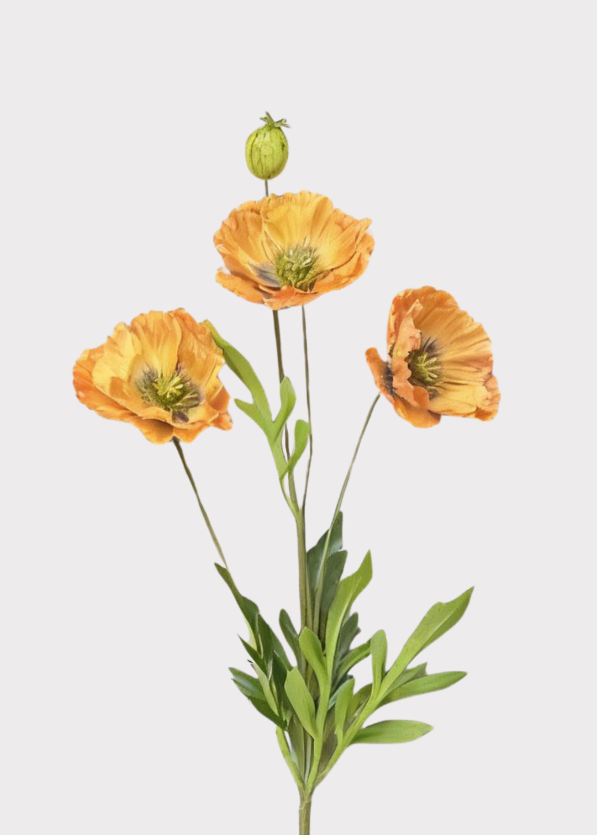 Artificial Poppy Flowers in Orange