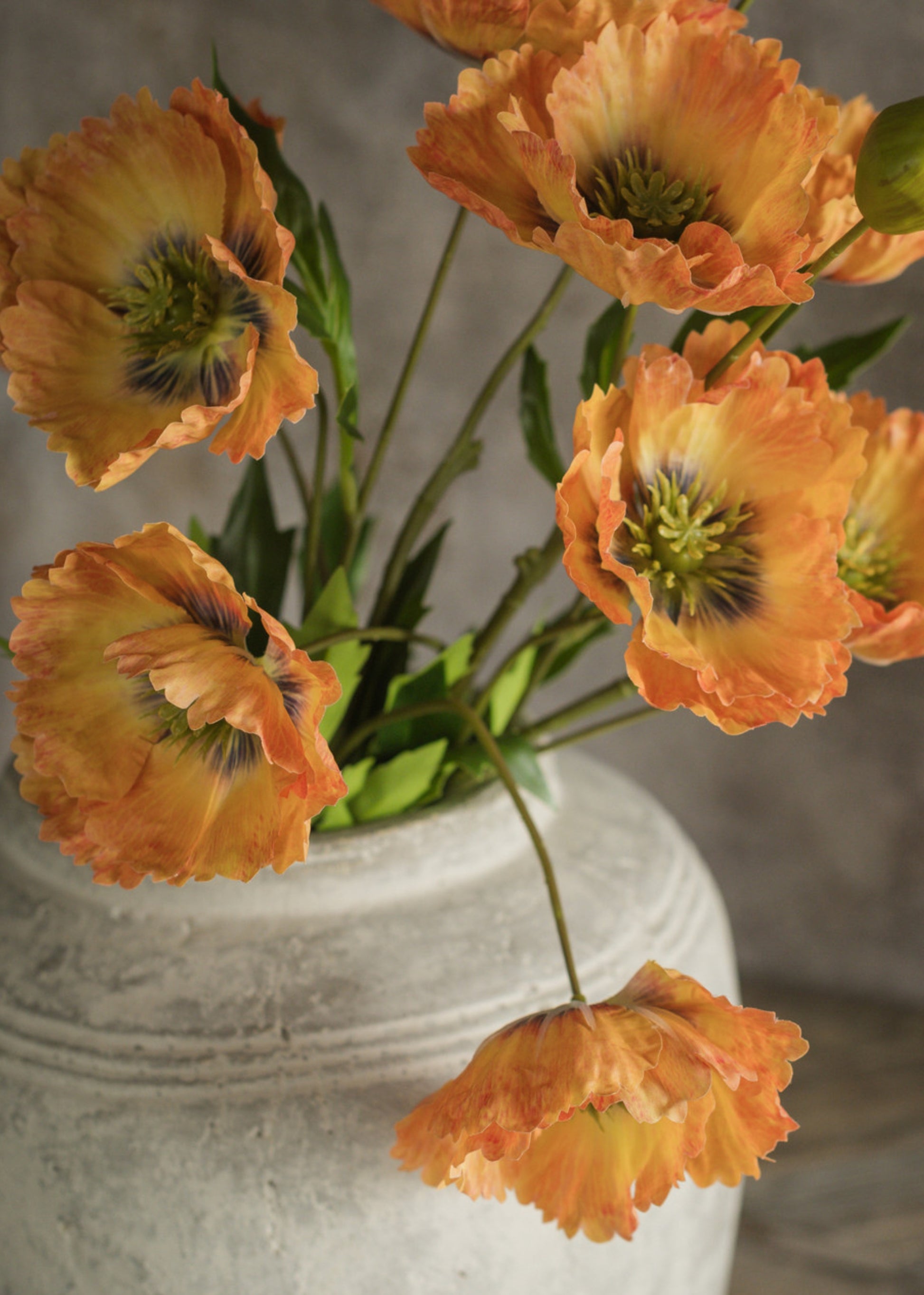 Close-up of Orange Artificial Poppies