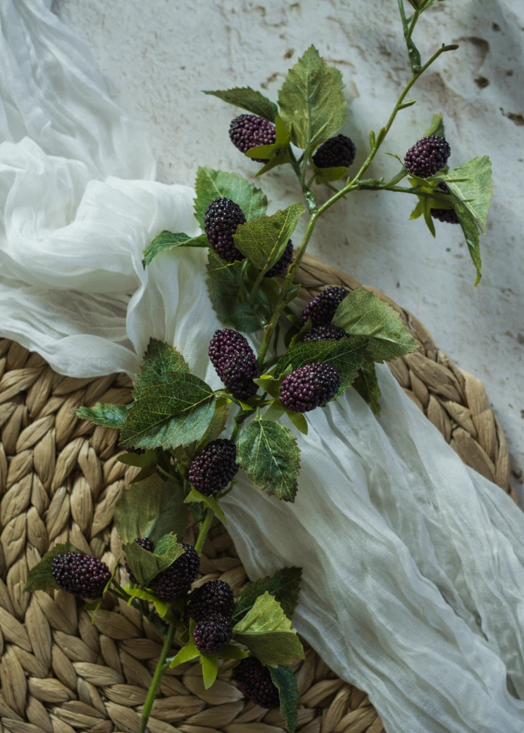 Dark Purple Artificial Mulberry Stem