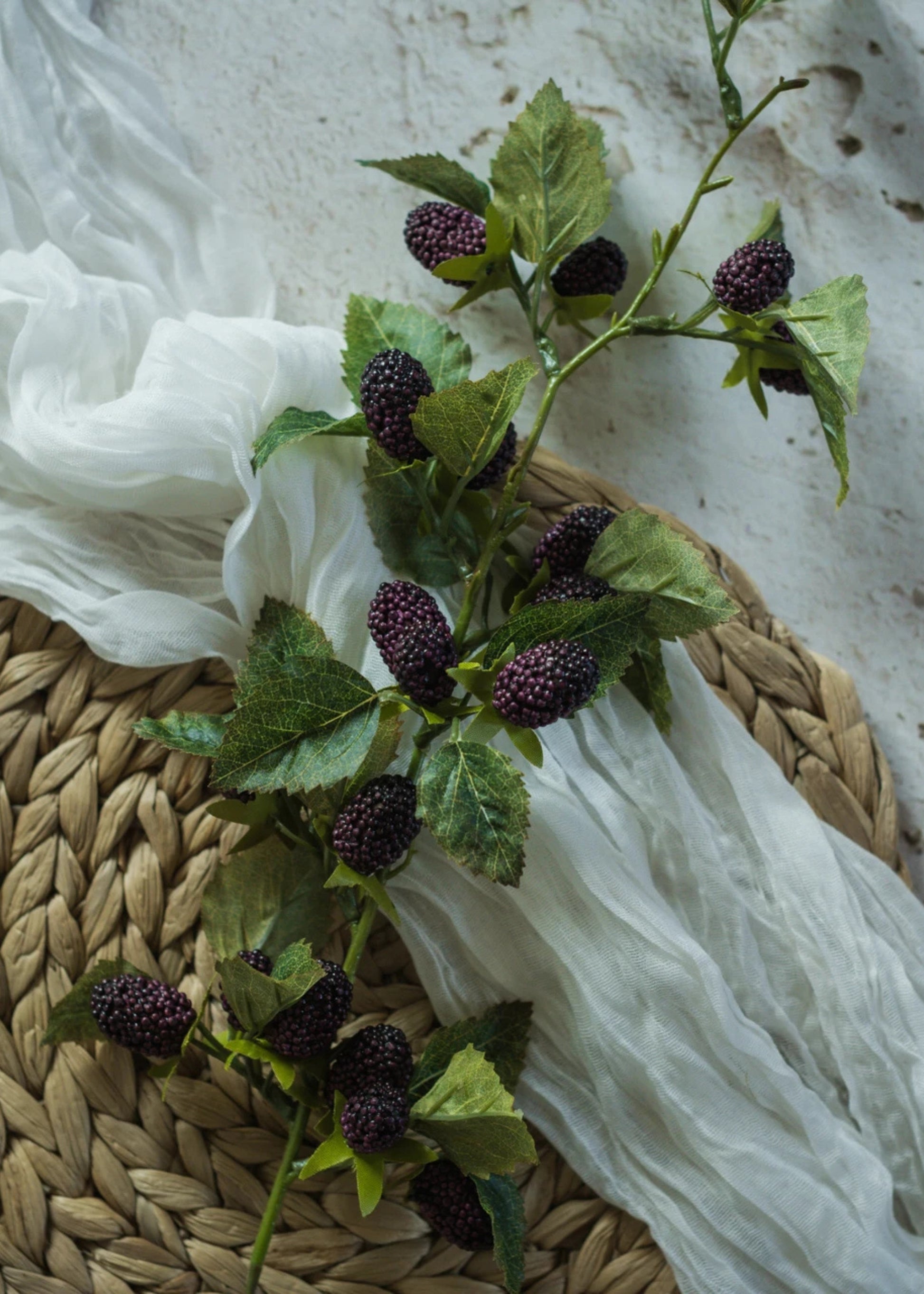 Dark Purple Artificial Mulberry Stem