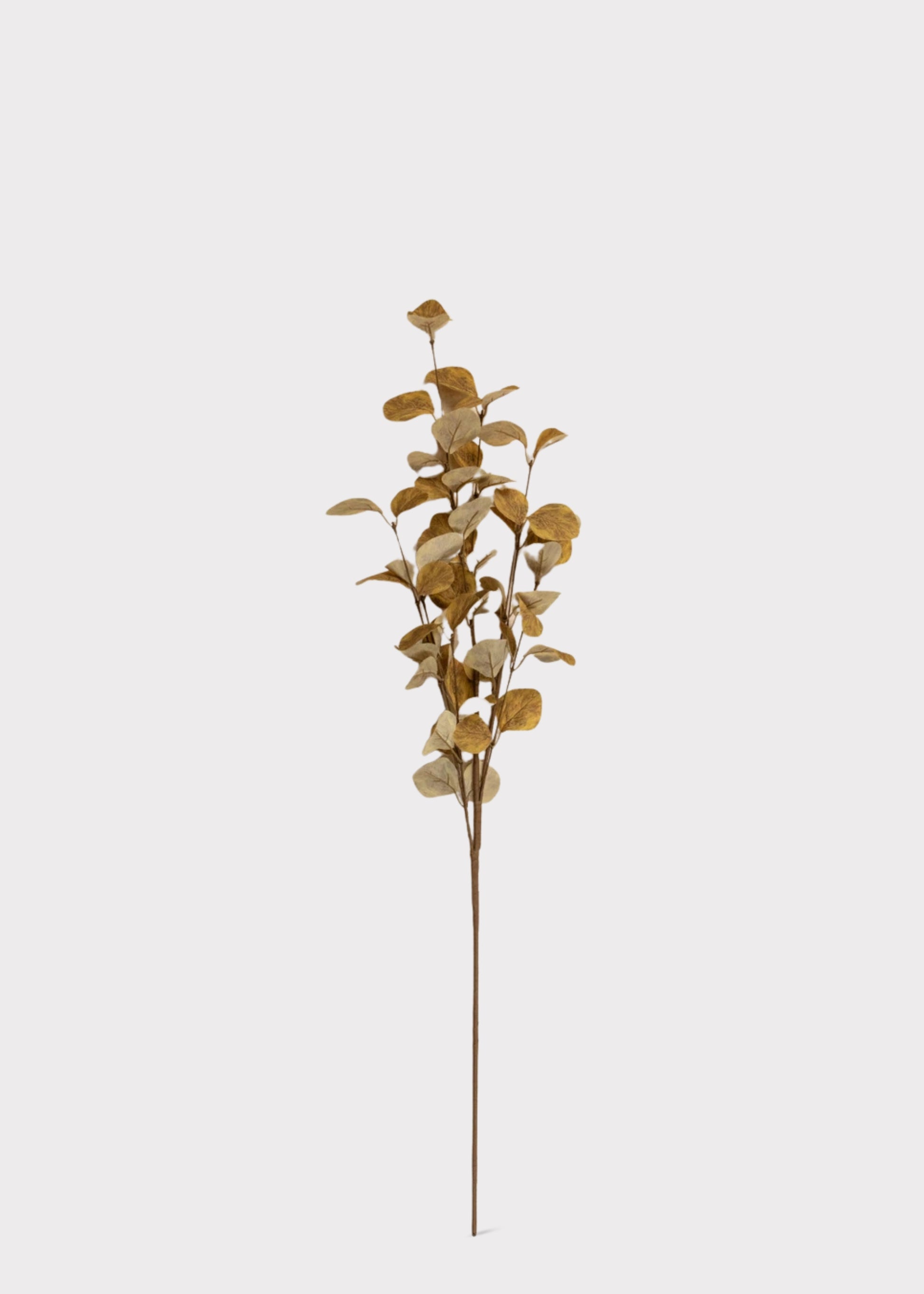 Artificial Eucalyptus Leaf Branch in Mustard Yellow