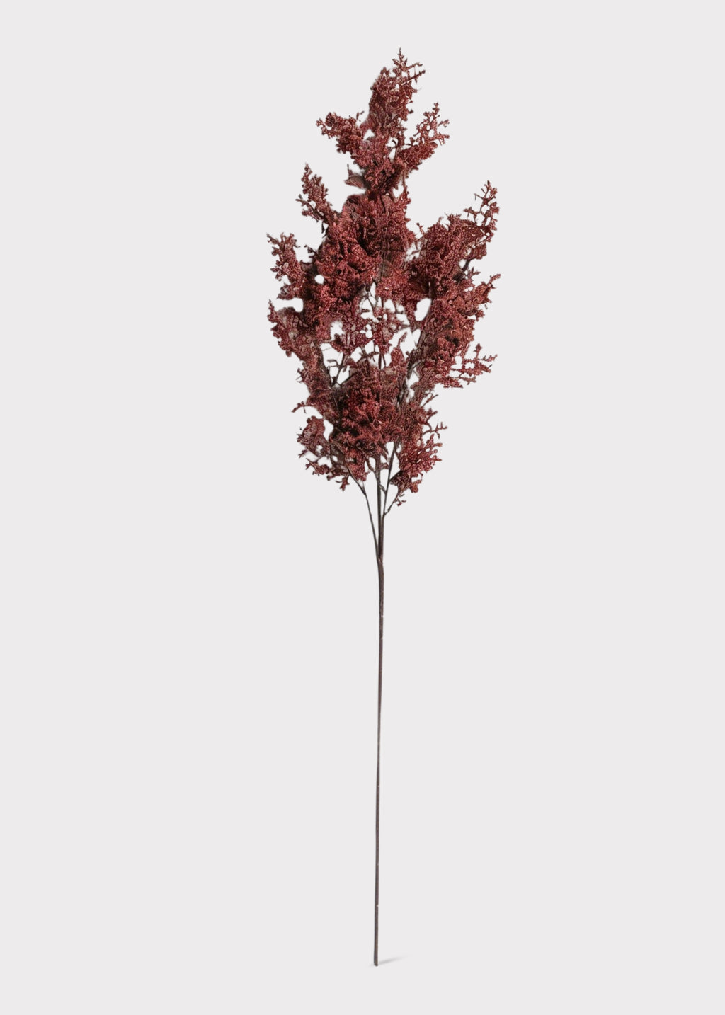 Artificial Caspia Flower Branch in Fall Burgundy Hue