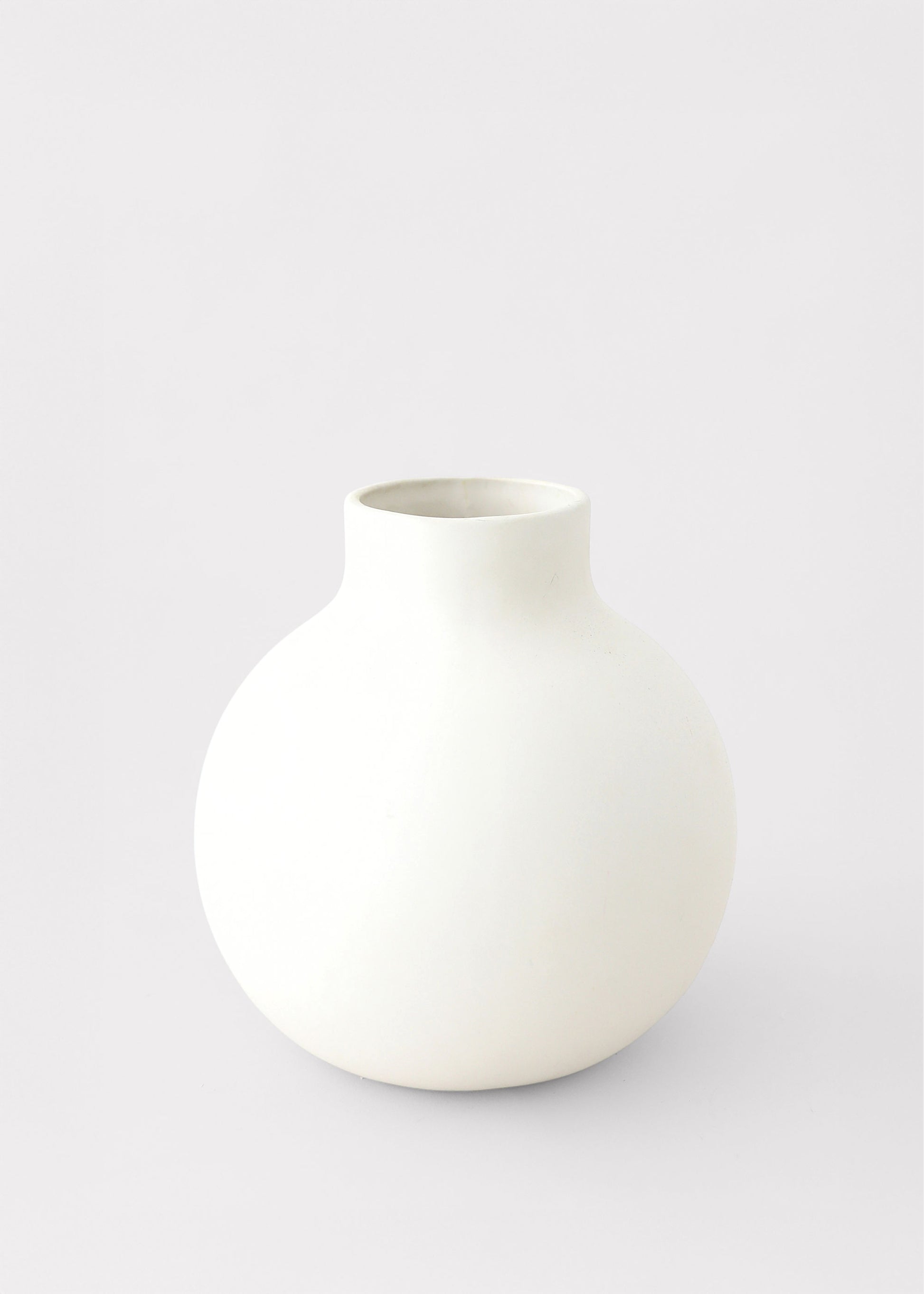 Exclusive White Round Ceramic Vase at Afloral