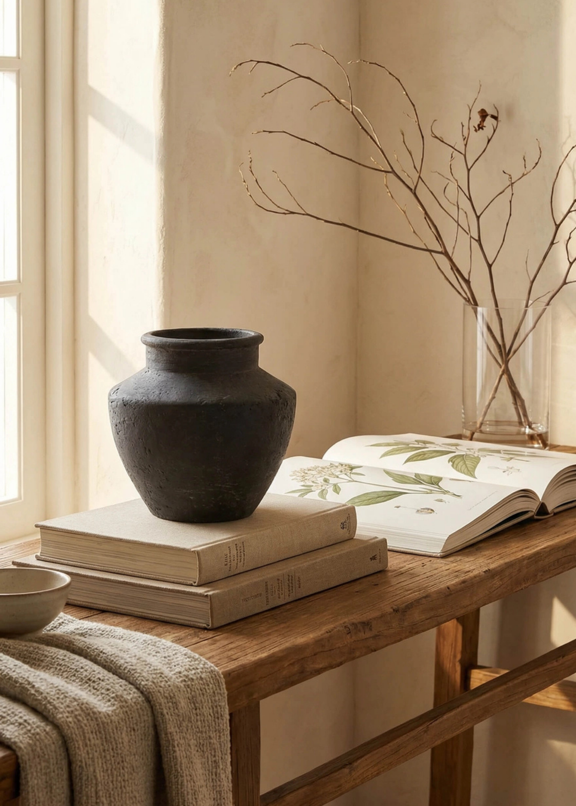 Charcoal Grey Terra Cotta Vase 
