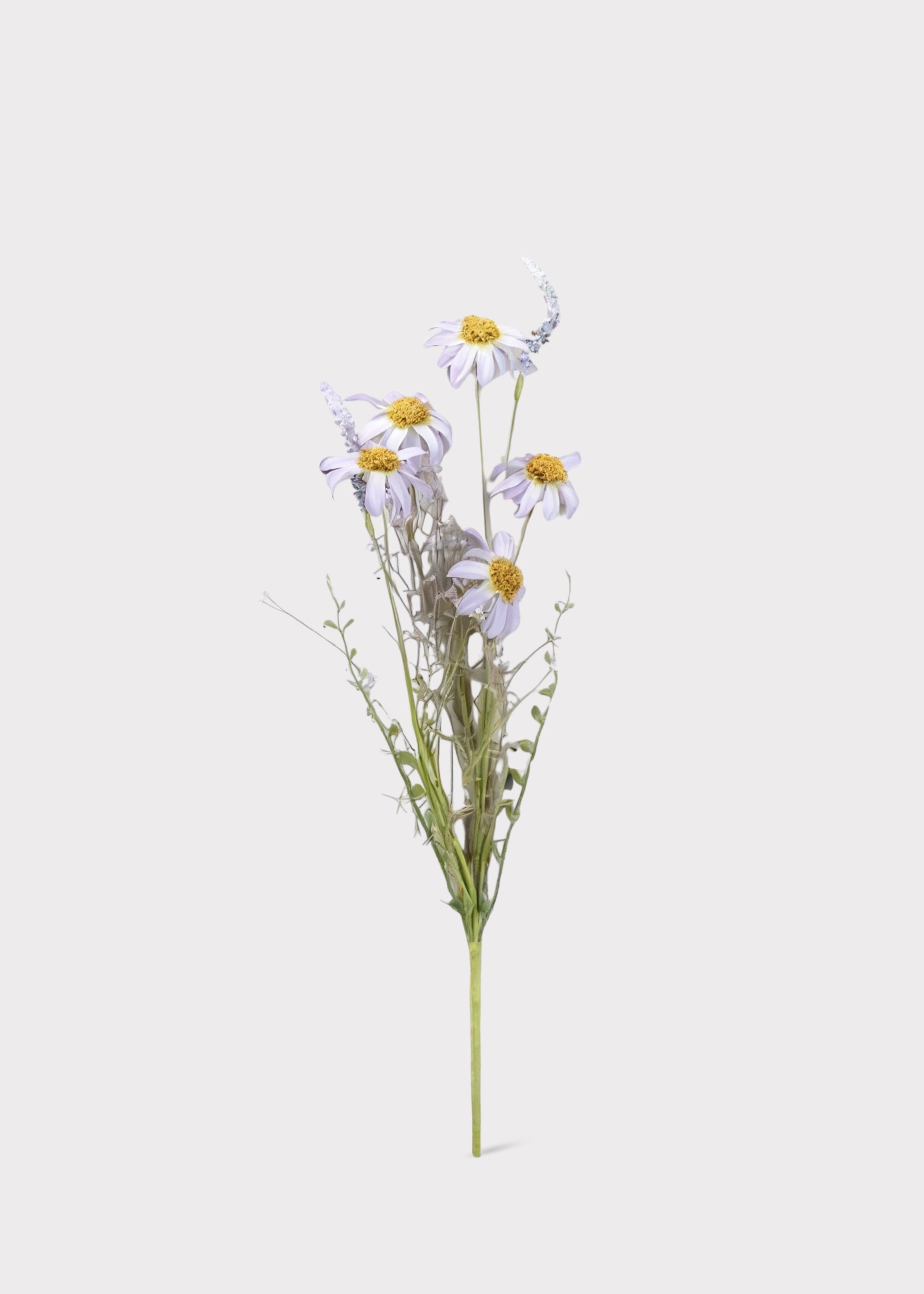 Fake Wildflower Daisy Spray in Pale Lavender - 22.5"