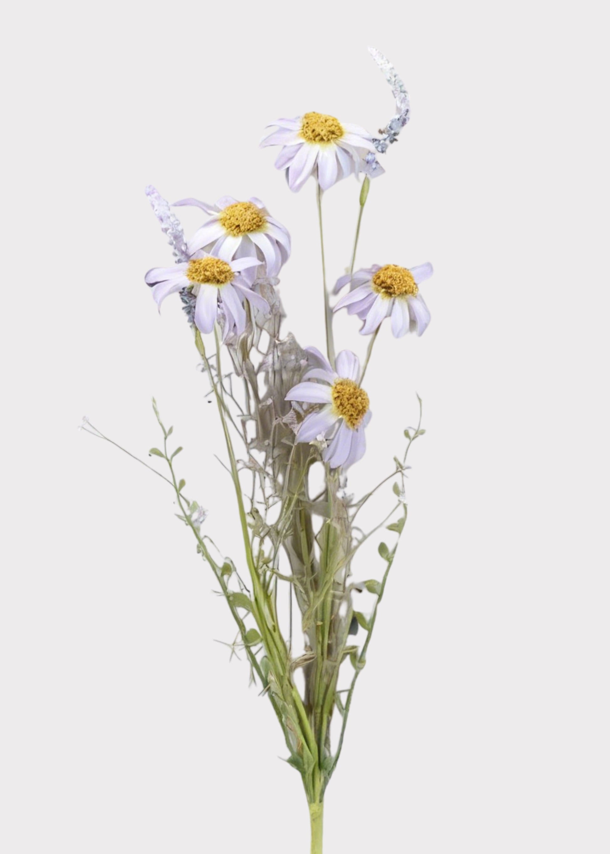 Fake Wildflower Daisy Spray in Pale Lavender