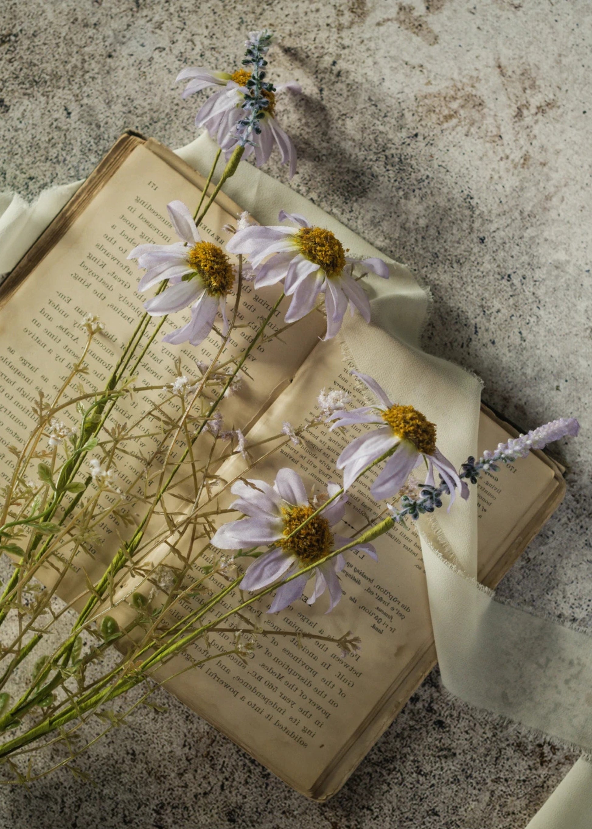 Close-up of a Fake Wildflower Daisy Spray