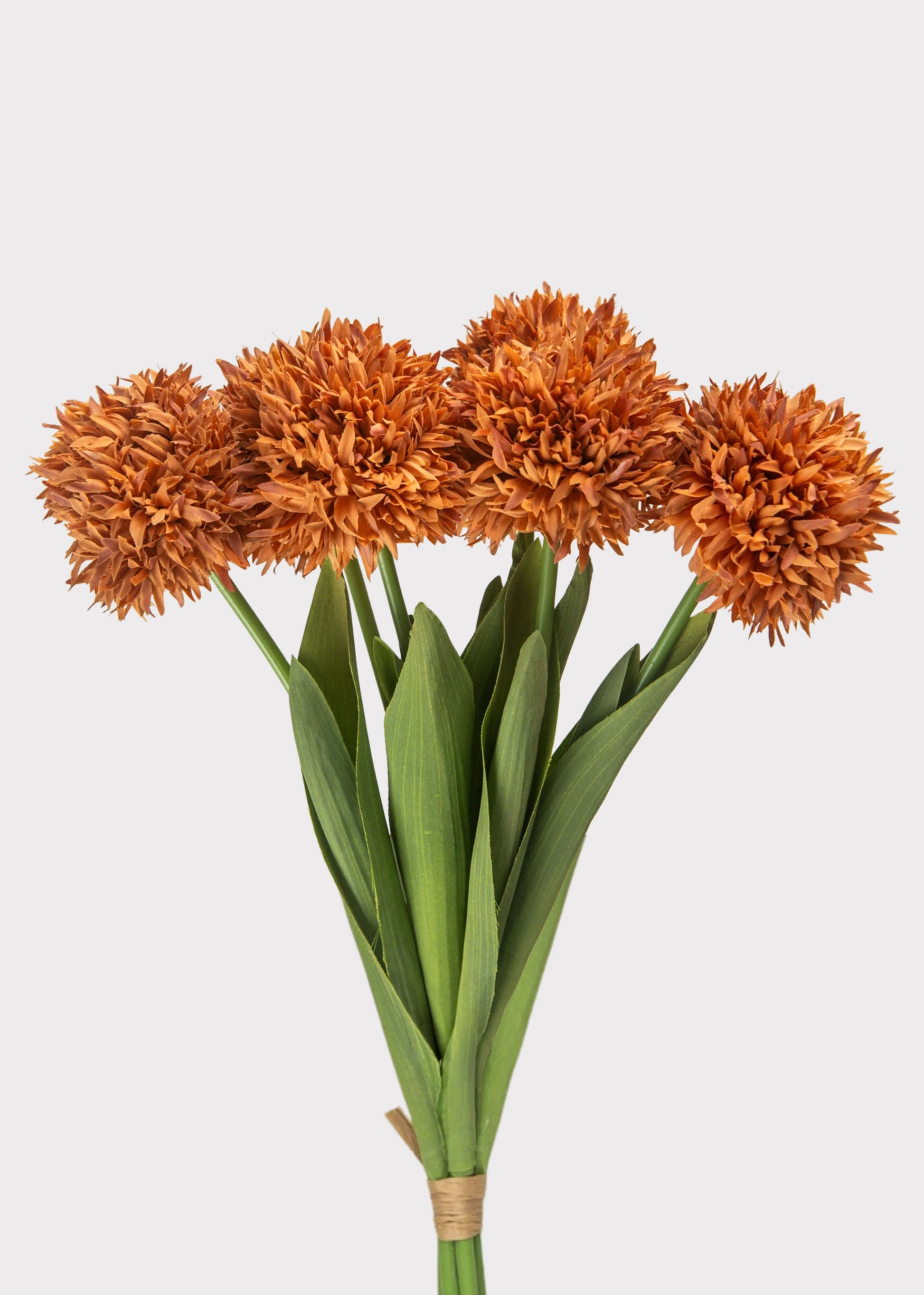 Bundle of 6 Fall Burnt Orange Artificial Mum Flowers