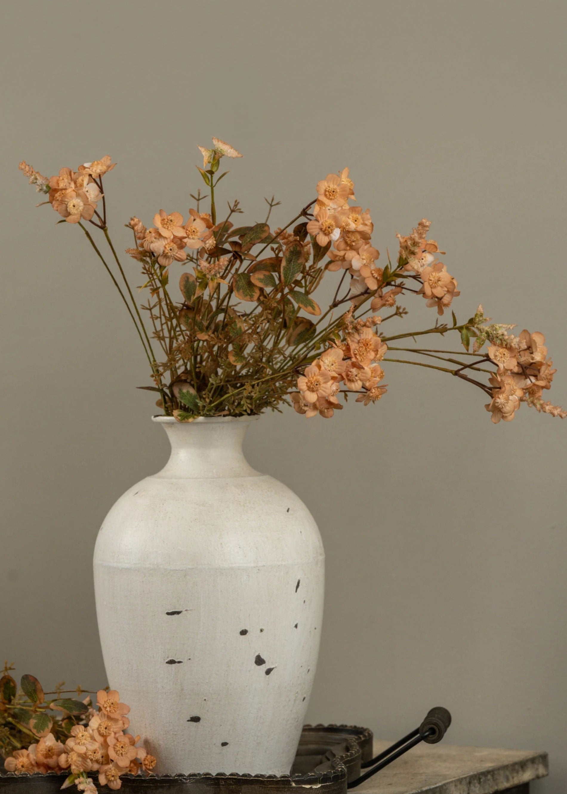 Artificial Wildflower Spray in Vintage Peach - 20.5